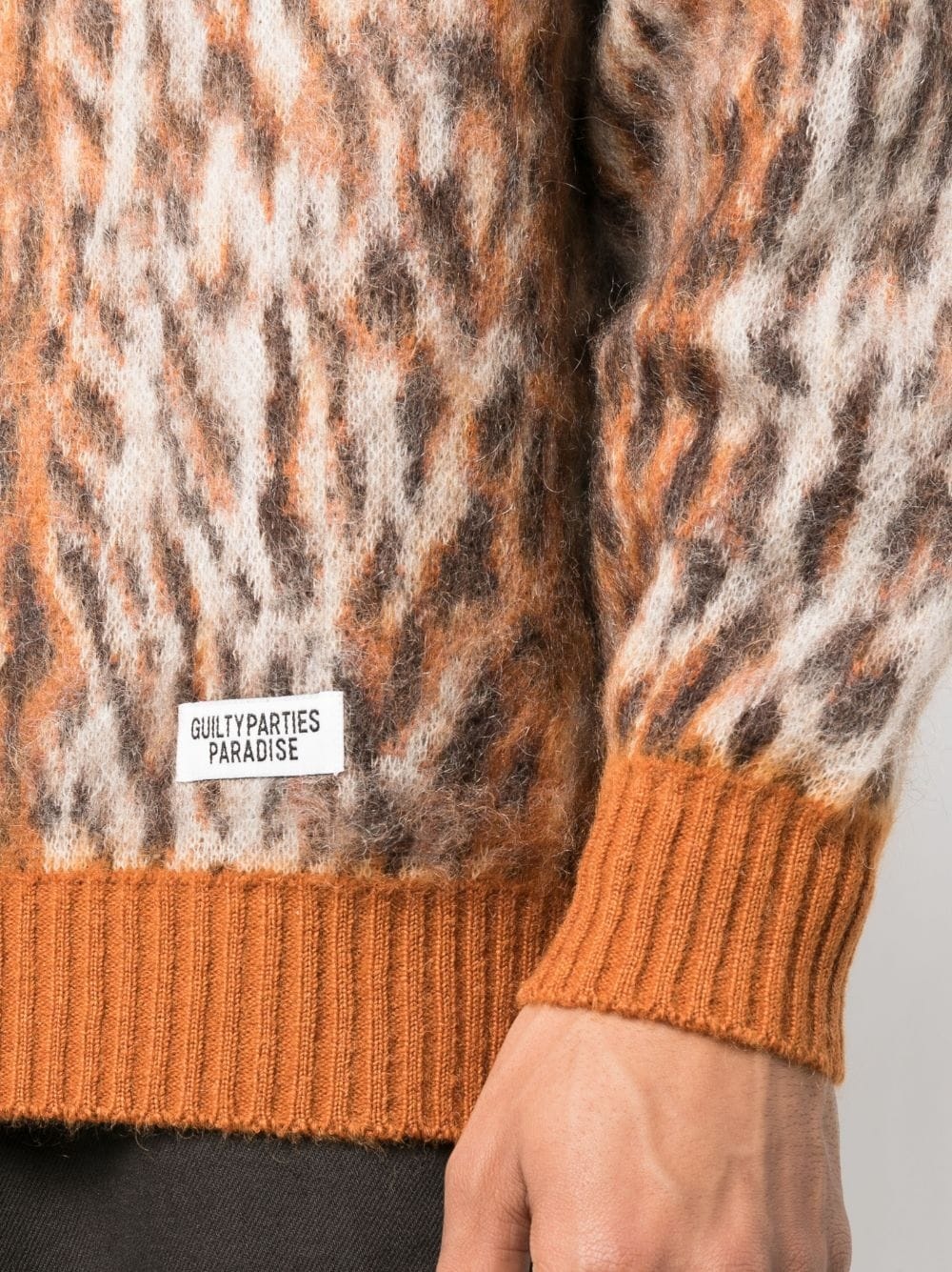 WACKO MARIA leopard-print knit jumper | REVERSIBLE