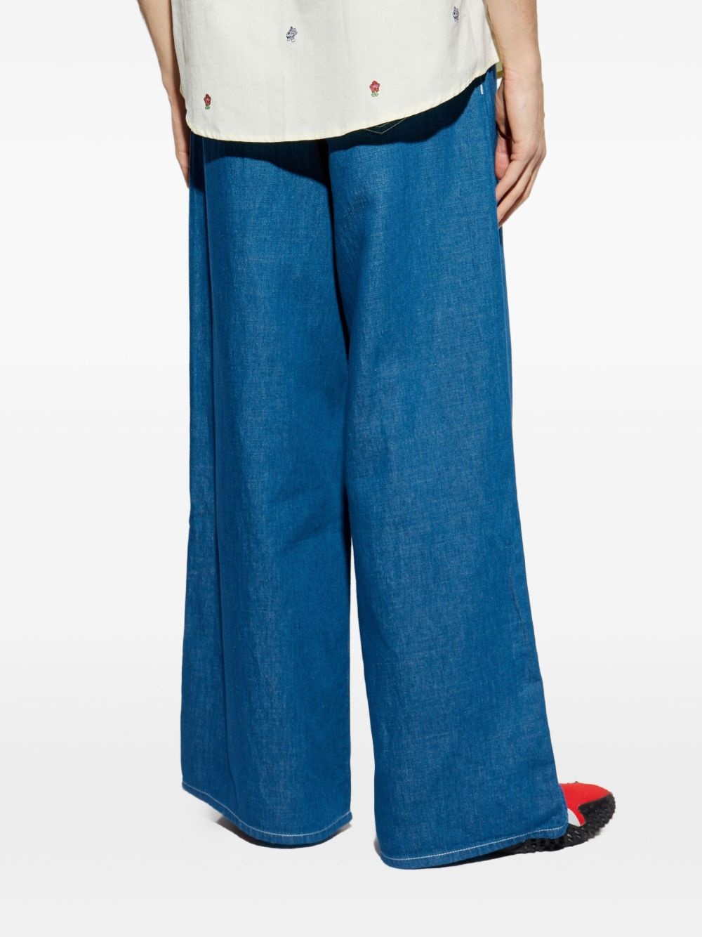 pleat-detailed jeans - 4