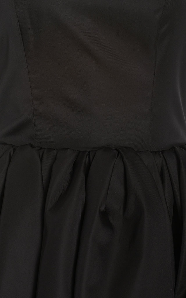 Prada Logo-Detailed Nylon Gabardine Strapless Midi Dress Prada Logo-Detailed Nylon Gabardine Strapless Midi Dress