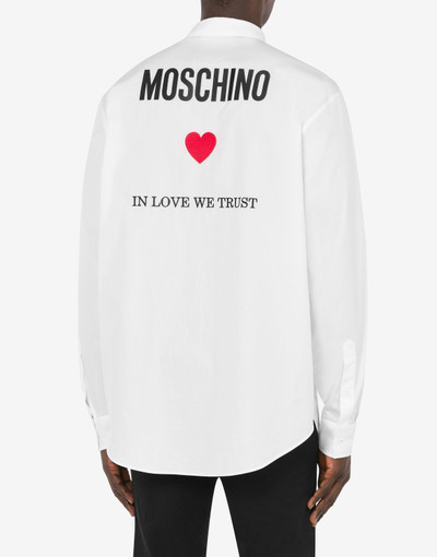 Moschino IN LOVE WE TRUST POPLIN SHIRT outlook