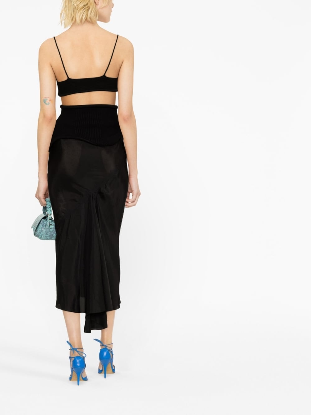cut-out ribbed-knit top - 3