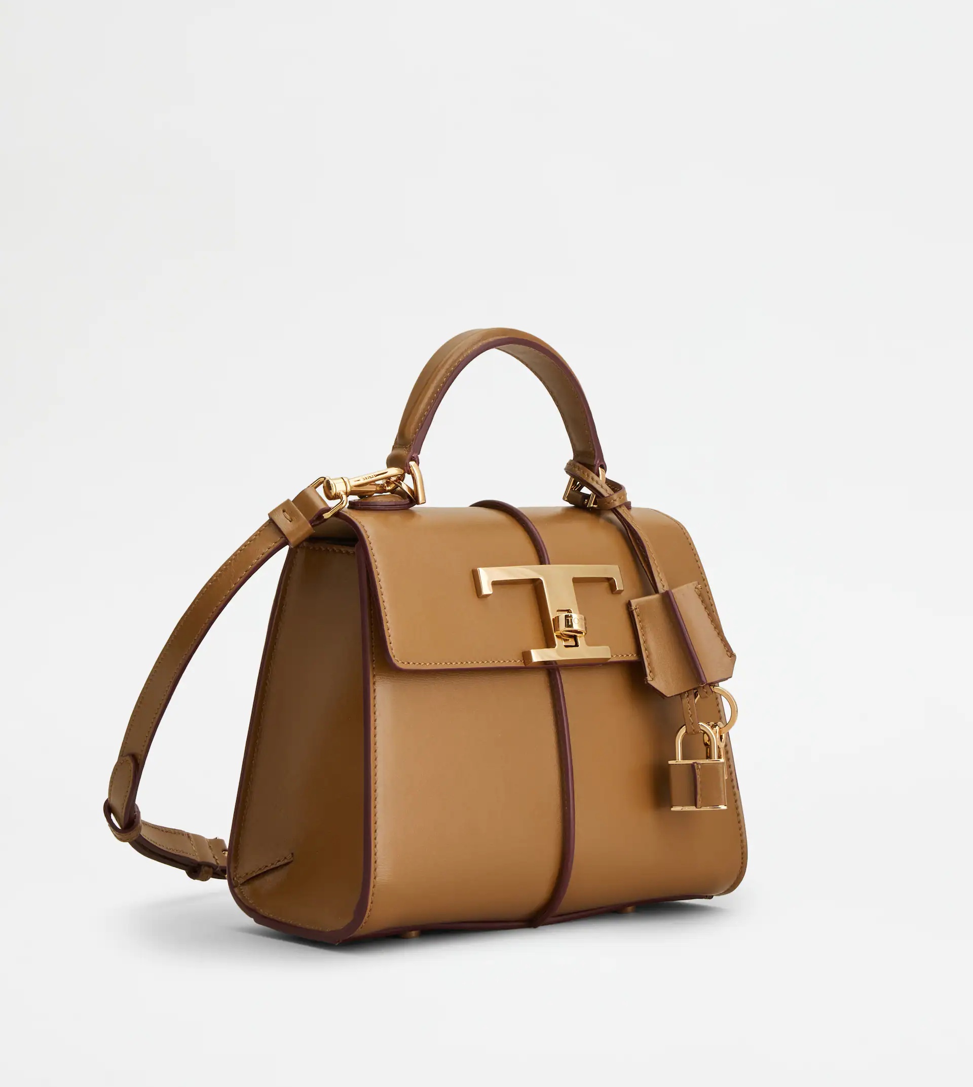 TIMELESS HANDBAG IN LEATHER MINI - BROWN - 4