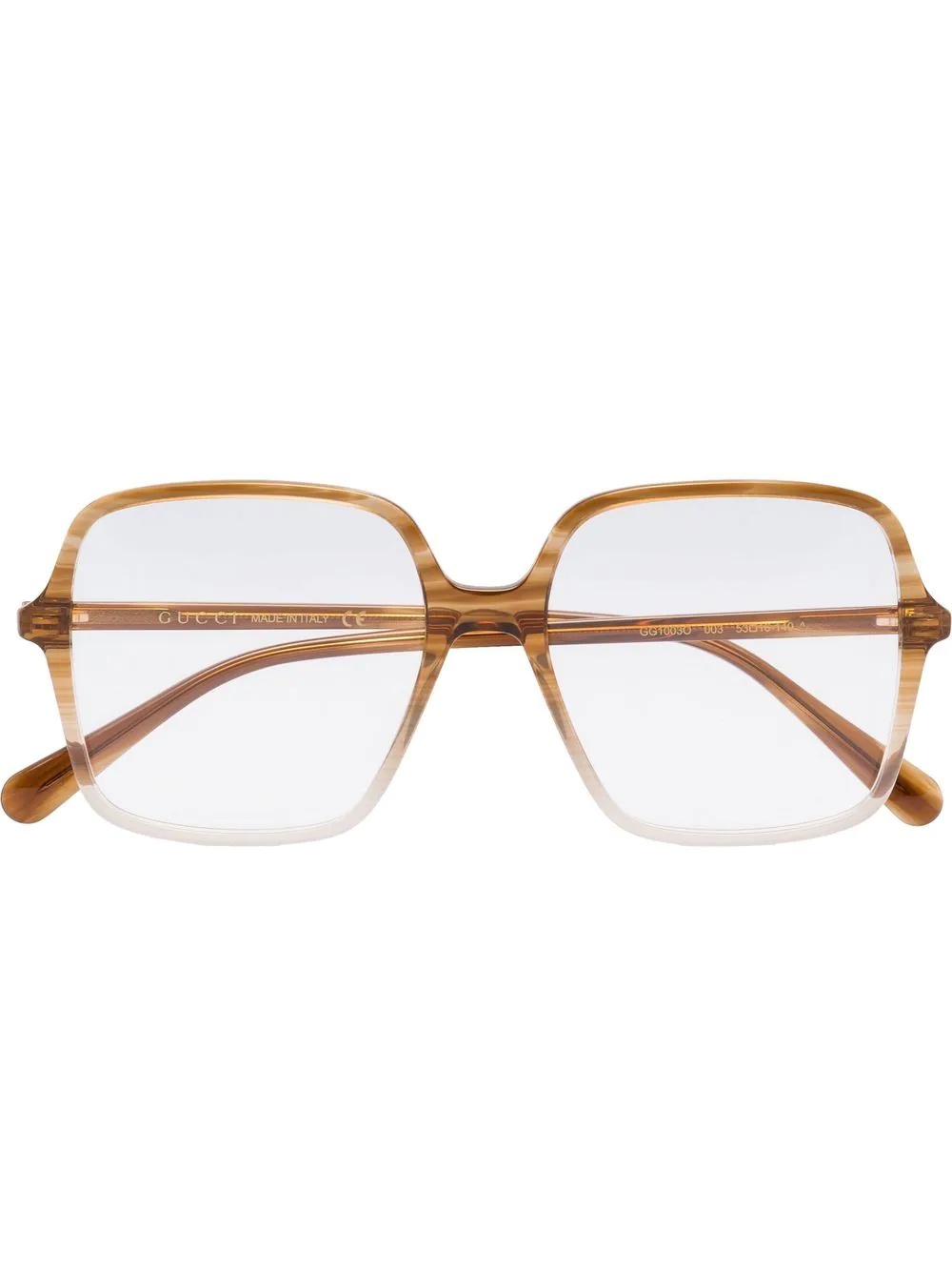 square frame oversized optical glasses - 1