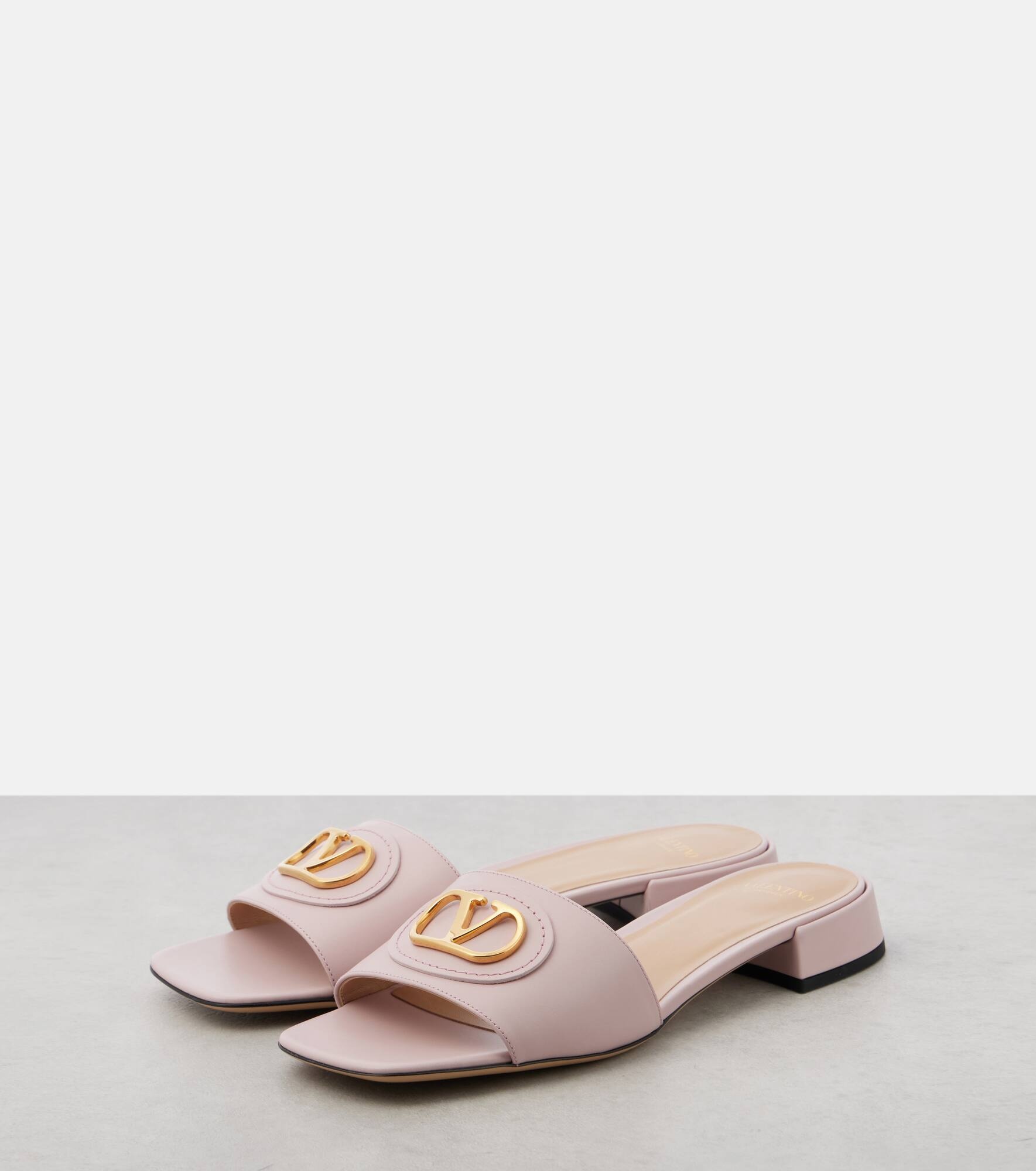 VLogo Signature leather mules - 4