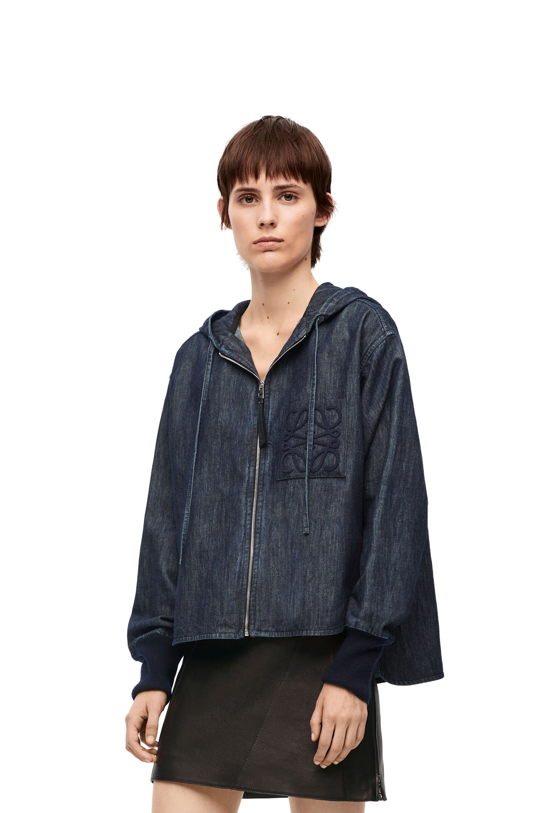 Hooded jacket in denim - 3
