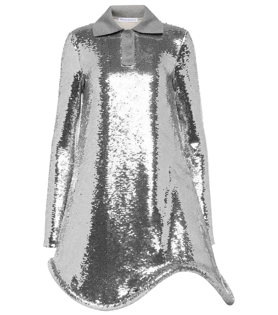Sequined polo minidress - 1