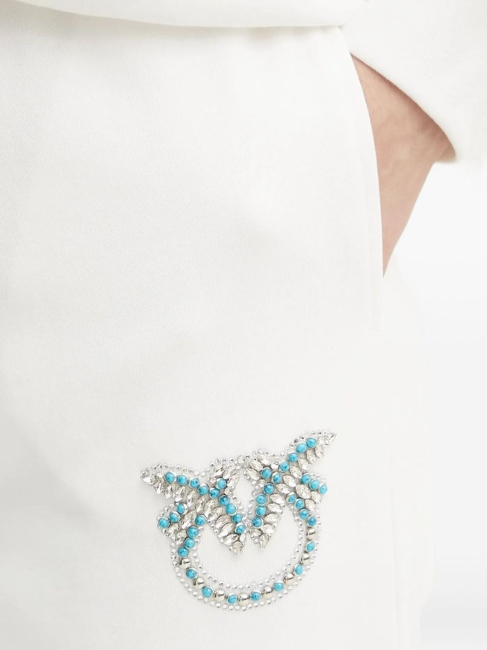 crystal-embellished logo track pants - 2