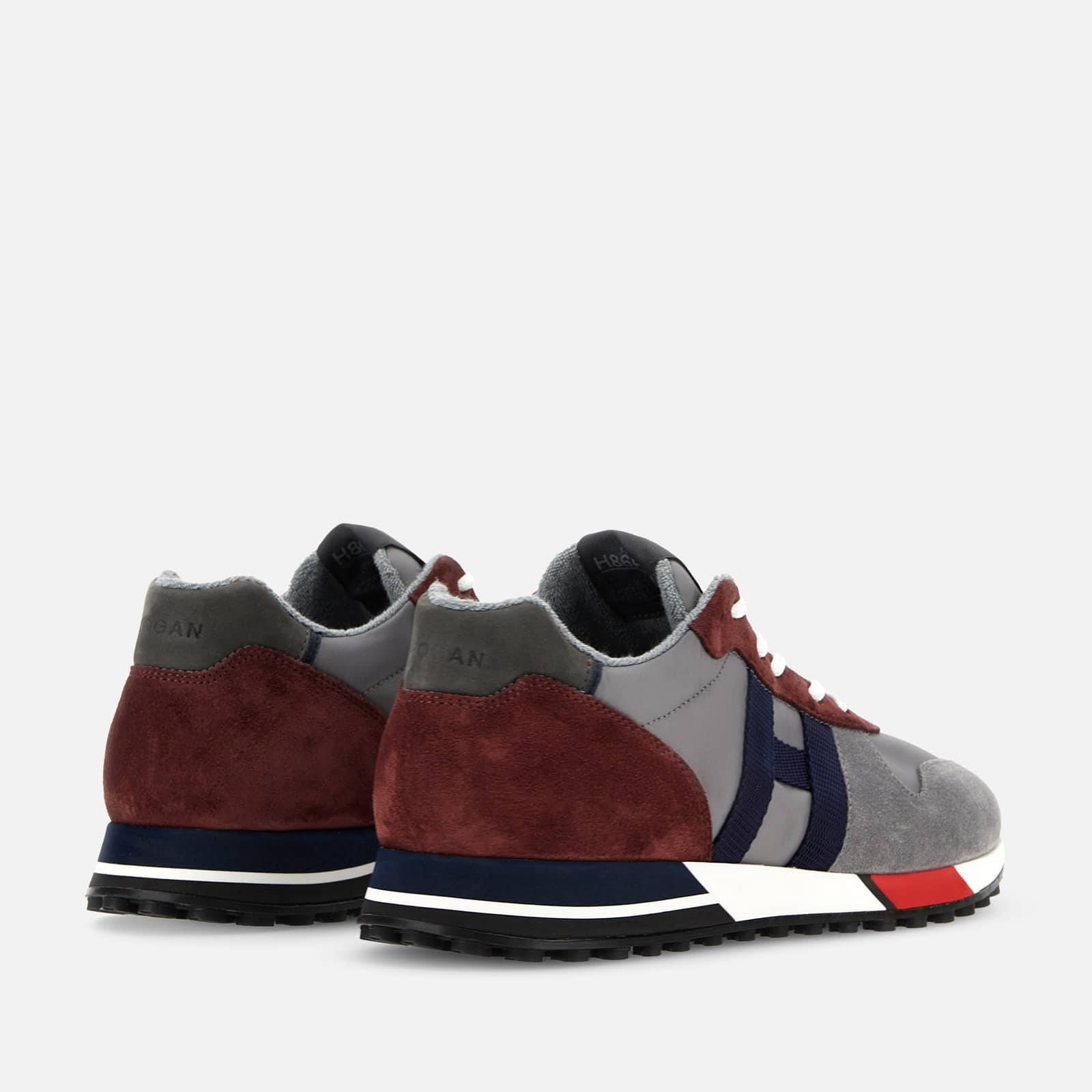 Sneakers Hogan H383 Grey Burgundy Blue - 3