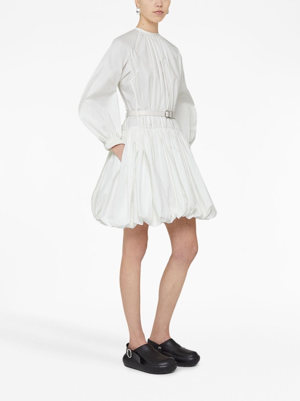 puffball belted cotton minidress - 3