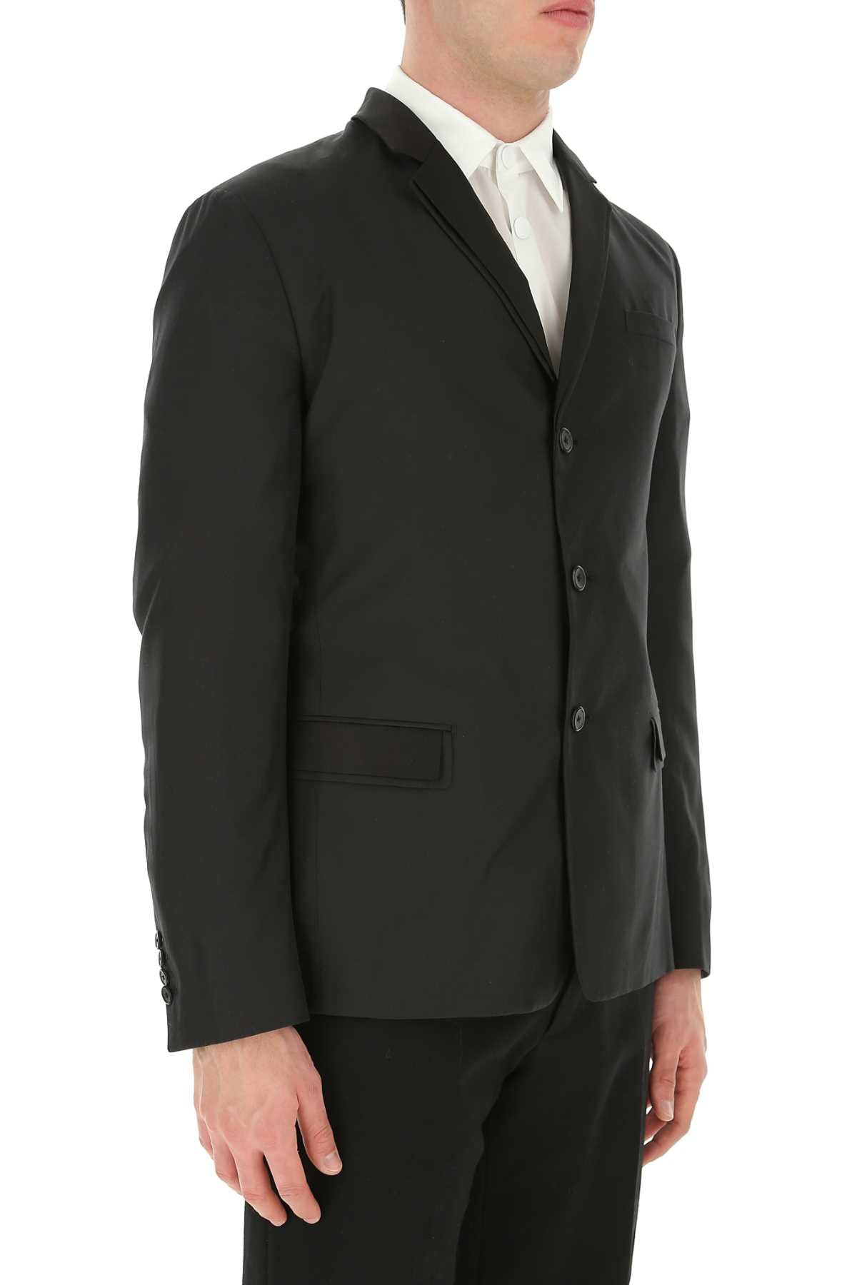 Prada Men Black Silk Blazer - 3