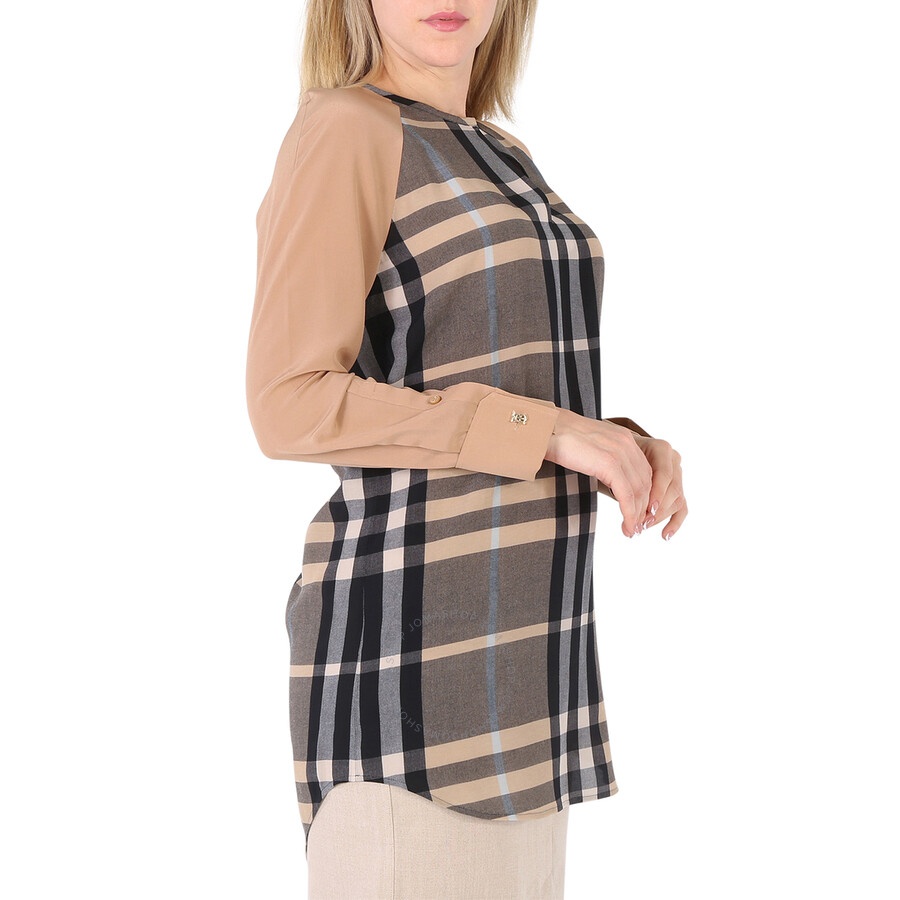 Burberry Tamika Vintage Check Silk Blouse - 2