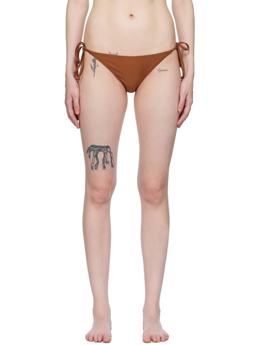 Brown String Bikini Bottoms - 1