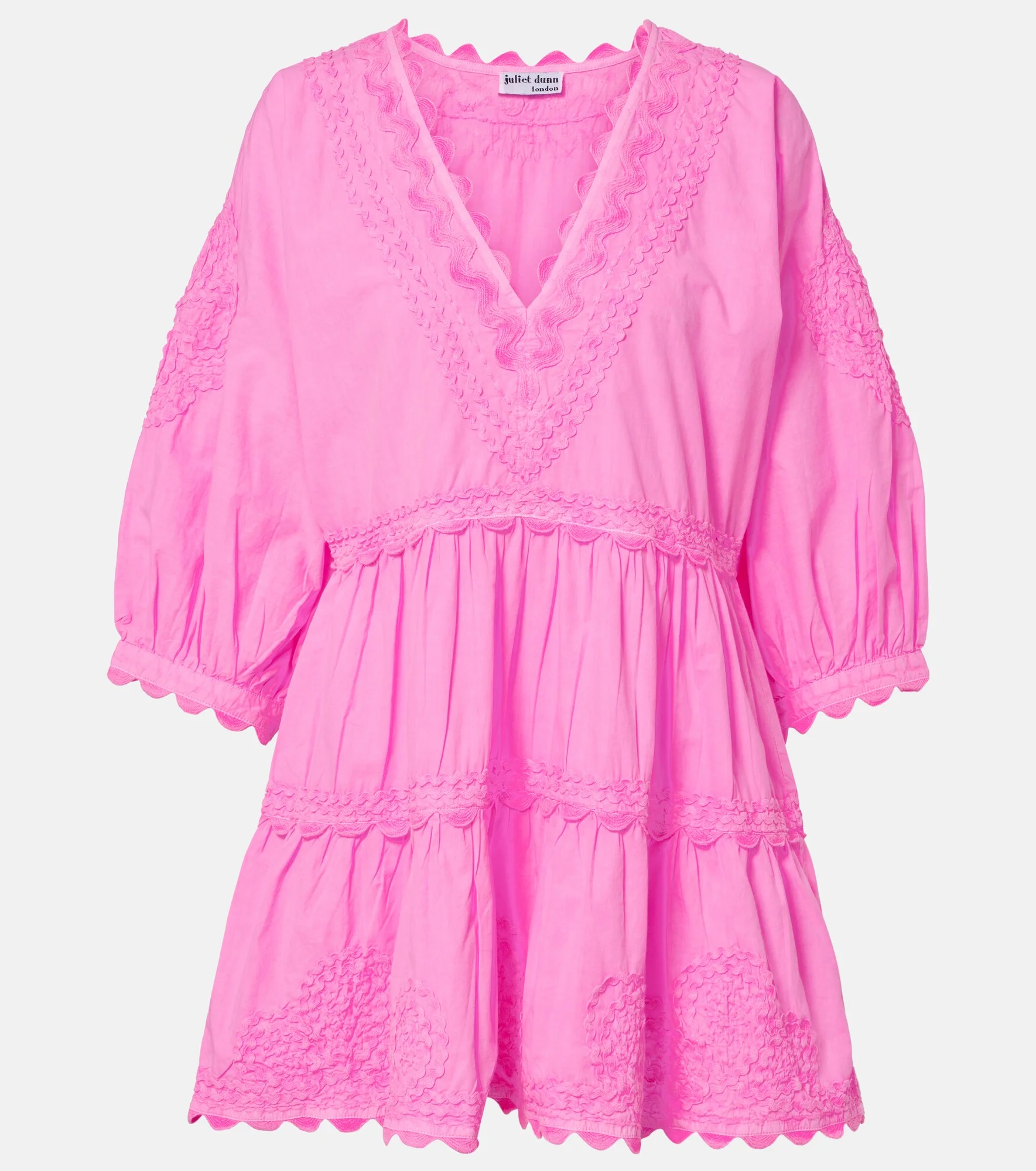 Embroidered cotton minidress - 1