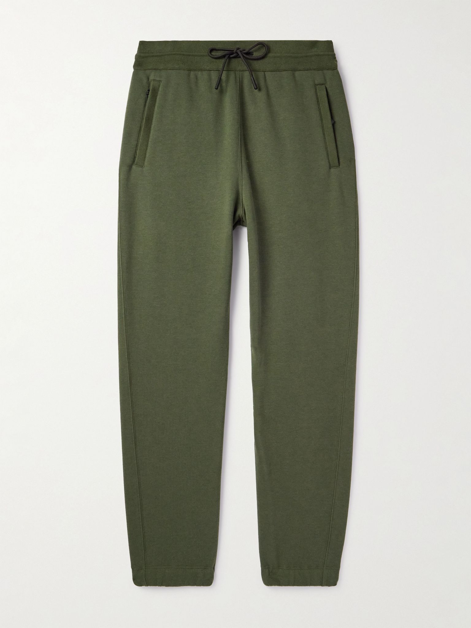 Vogel Tapered Cotton and Cashmere-Blend Jersey Sweatpants Army green - 1