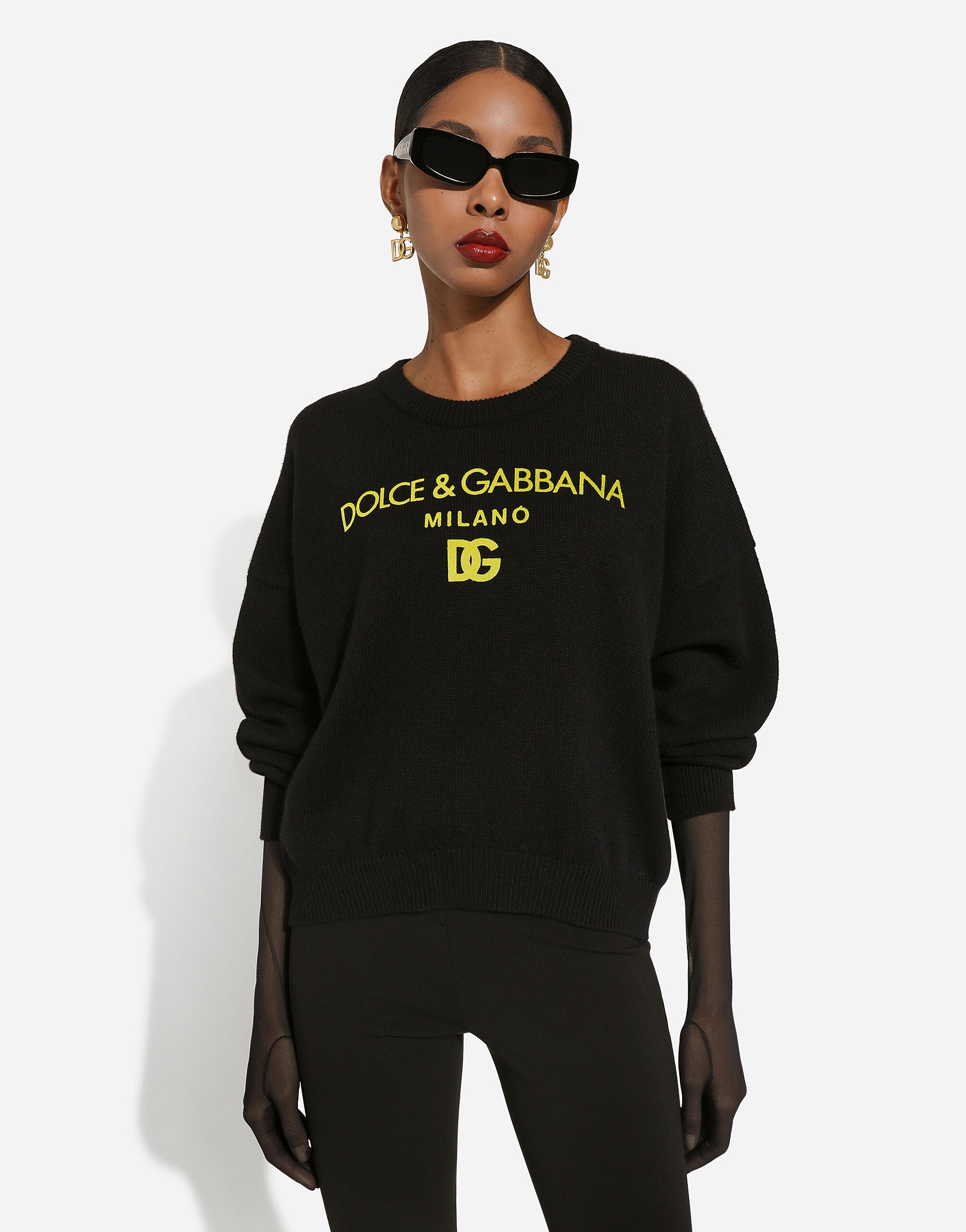 Cashmere sweater with Dolce&Gabbana logo - 4