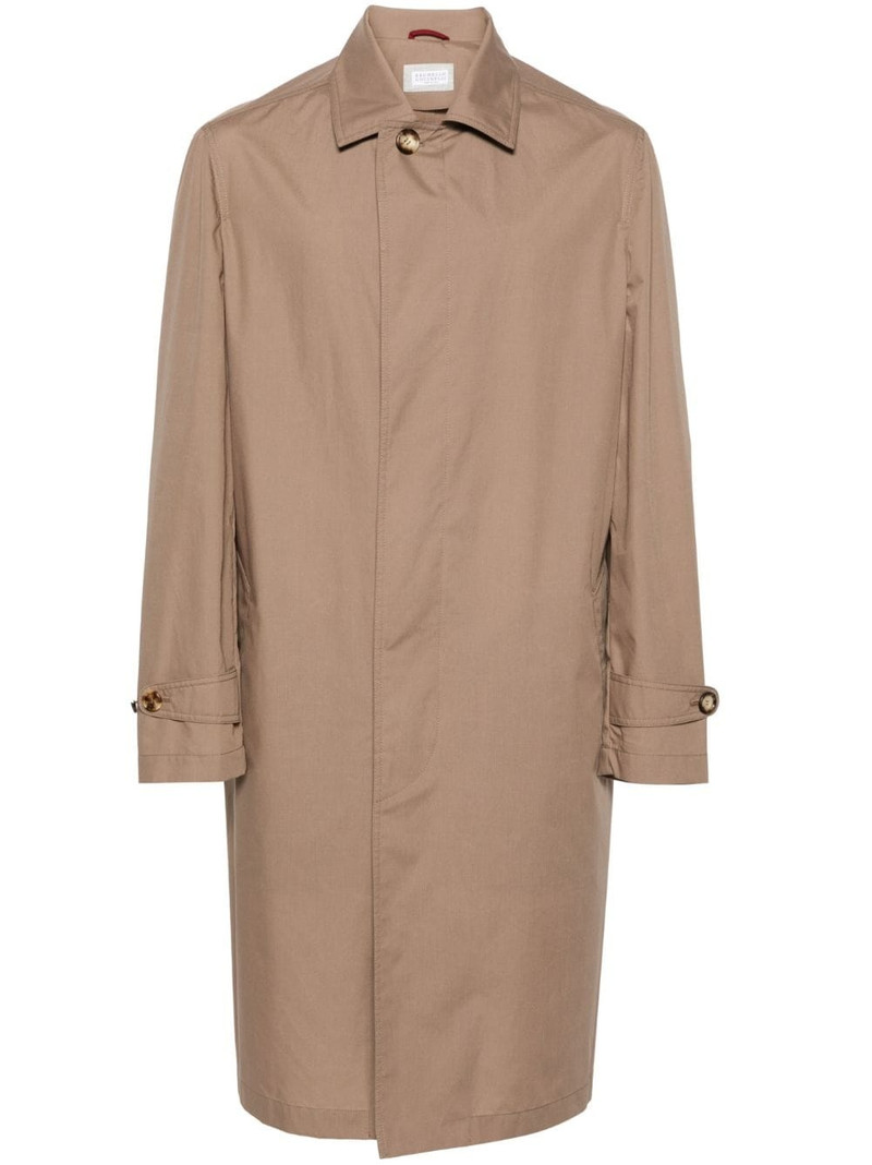 single-breasted lightweight maxi coat 1