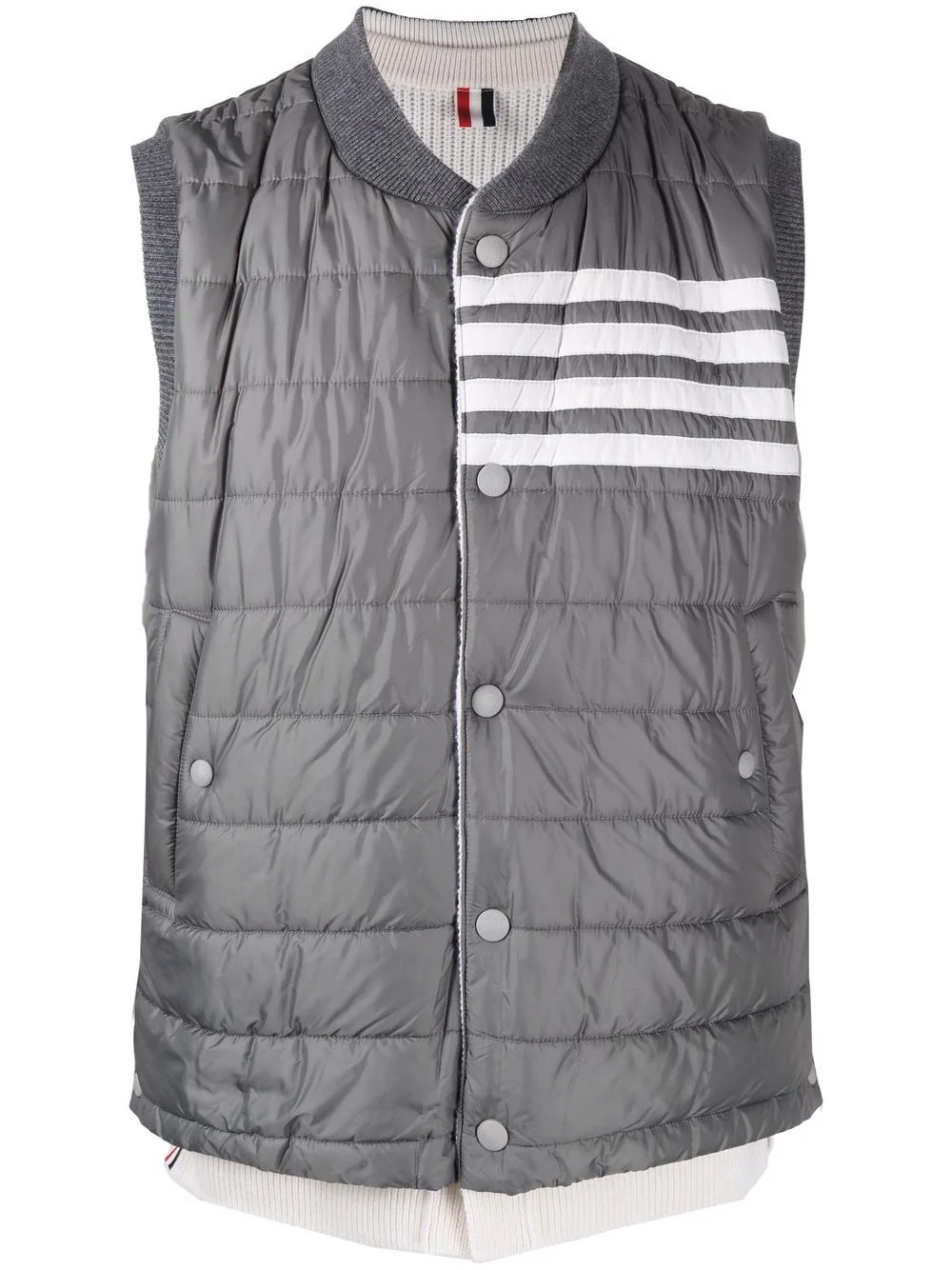 4-Bar stripped padded gilet - 1