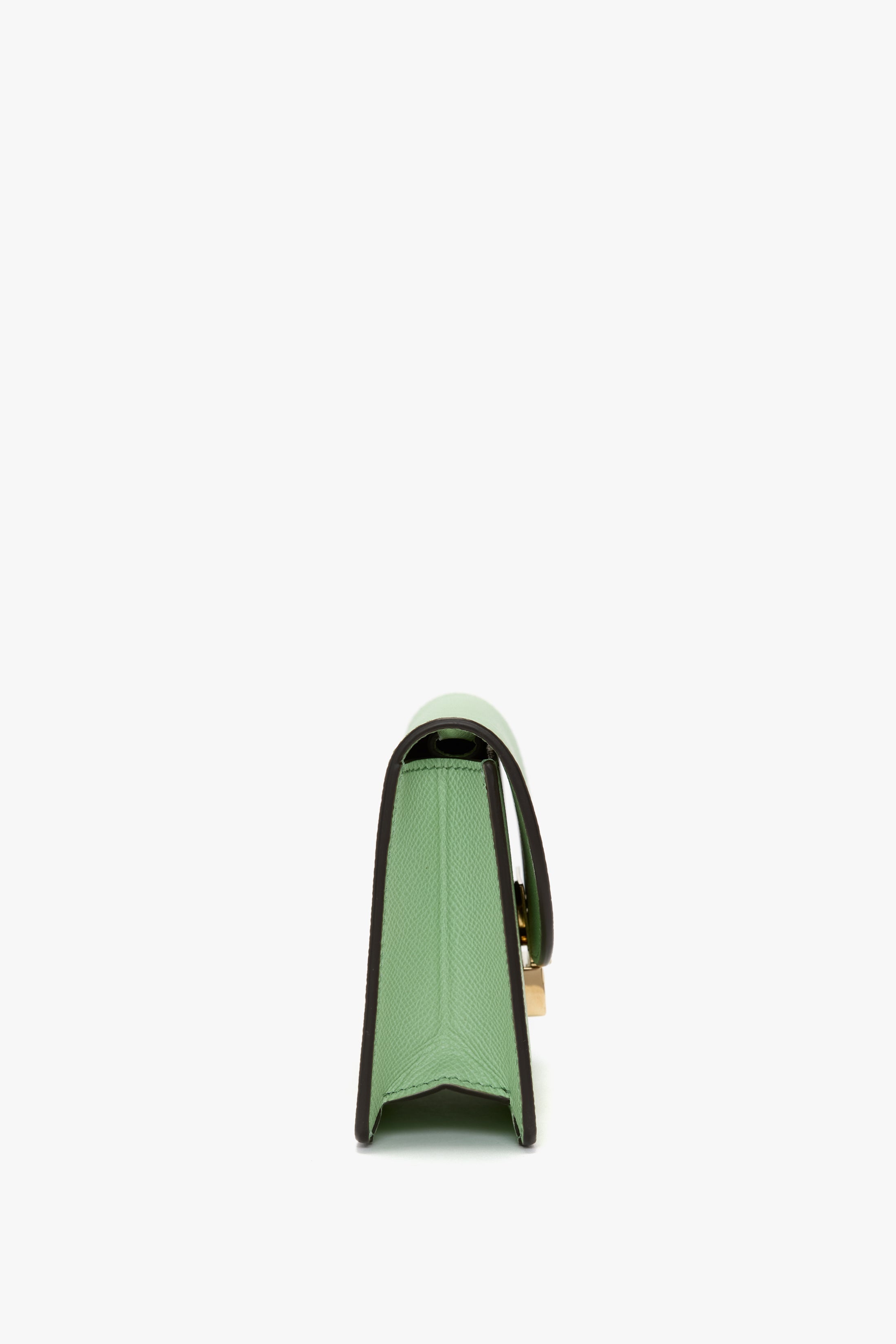 Nano Dorian Wristlet In Jade Grained Leather - 4