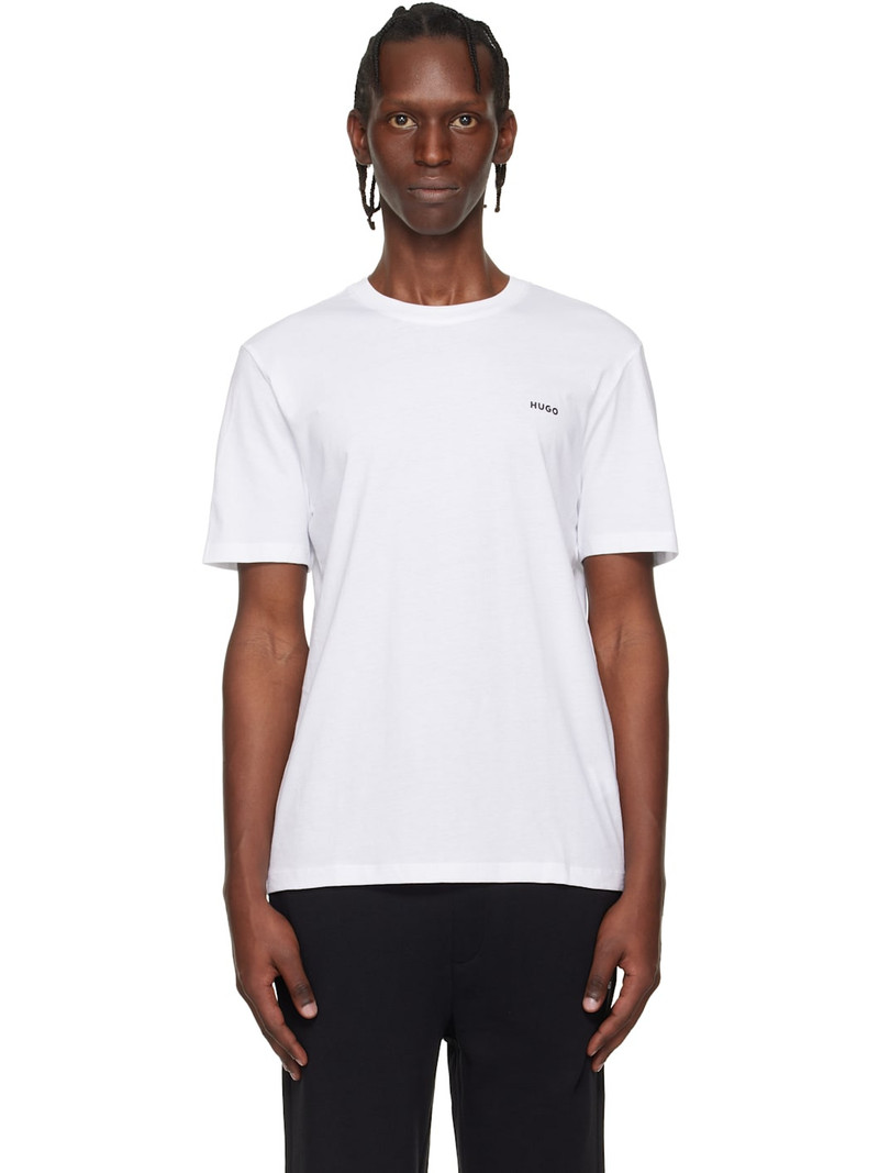 White Regular-Fit Logo-Print T-shirt 1