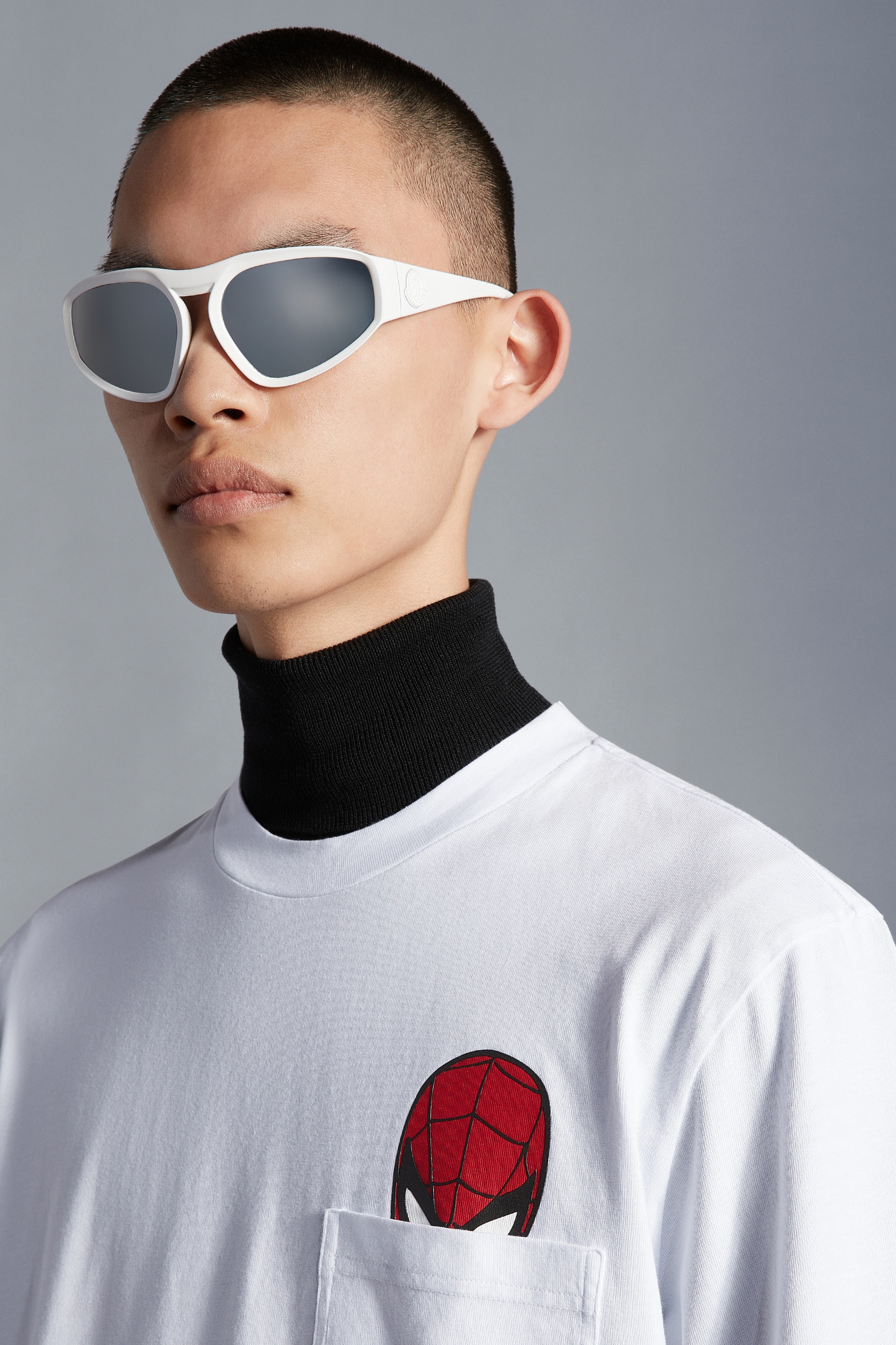 MONCLER2022/23秋冬新作 スパイダーマンモチーフコットンTシャツ MONCLER2022/23秋冬新作 スパイダーマンモチーフコットンTシャツ