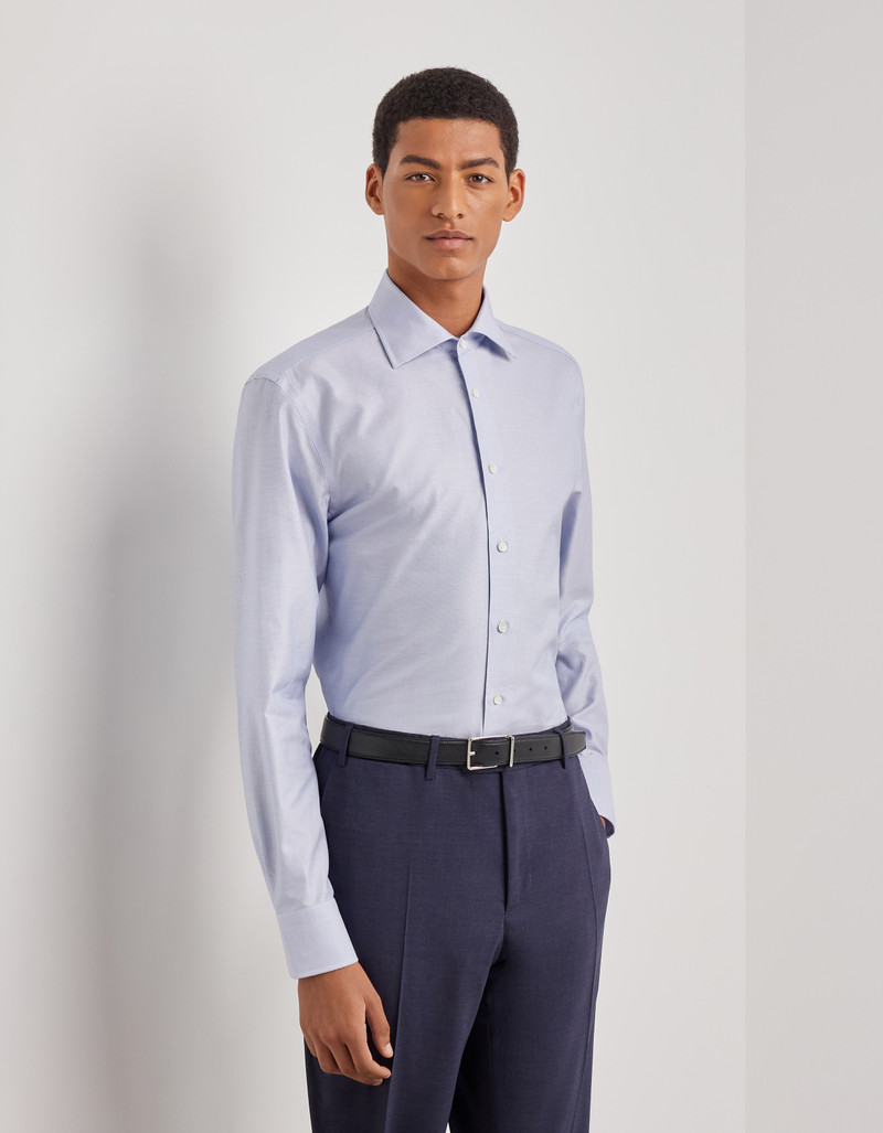 Canali LIGHT BLUE REGULAR FIT IMPECCABILE COTTON SHIRT outlook