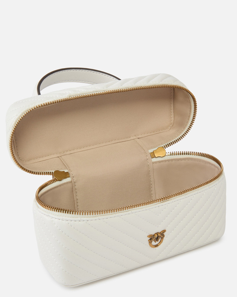 SMALL BEAUTY CASE WITH SHOULDER STRAP IN CHEVRON NAPPA 4
