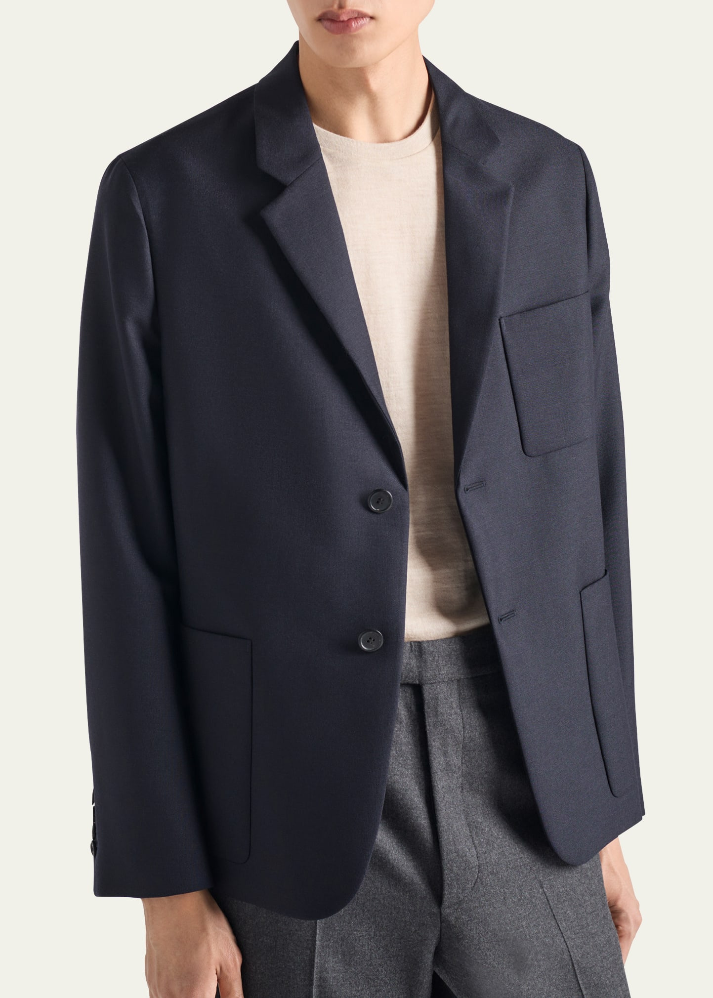 Men's Wool Classic Fit Sport Coat - 4