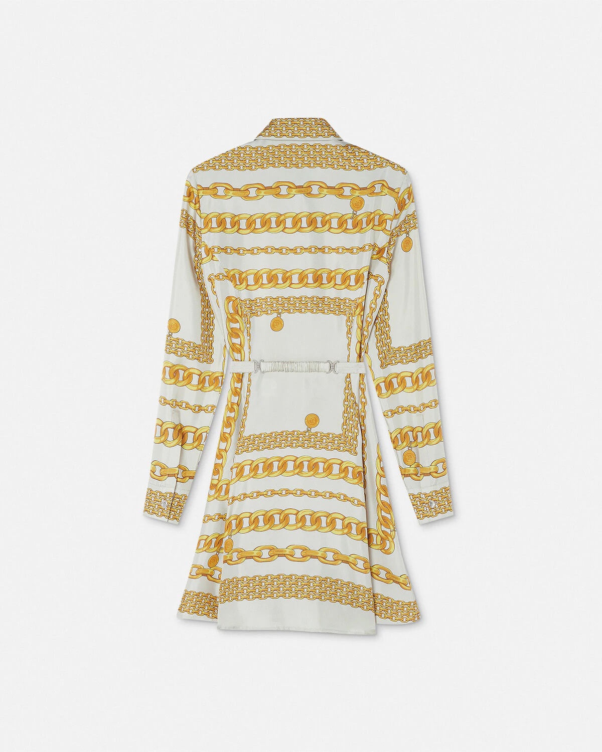 VERSACE Versace Treasure Silk Midi Shirt Dress | REVERSIBLE