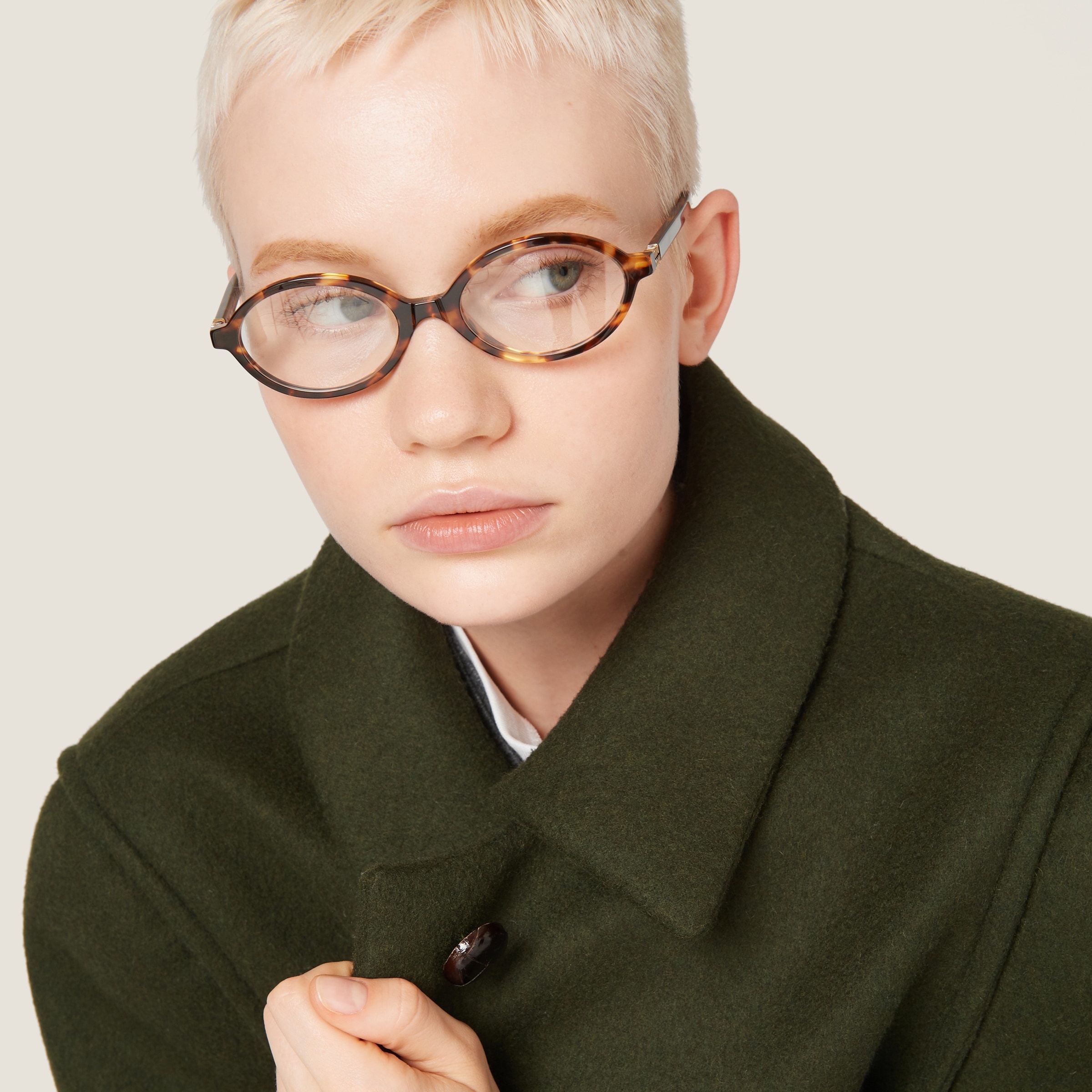 Single-breasted loden cloth coat - 5