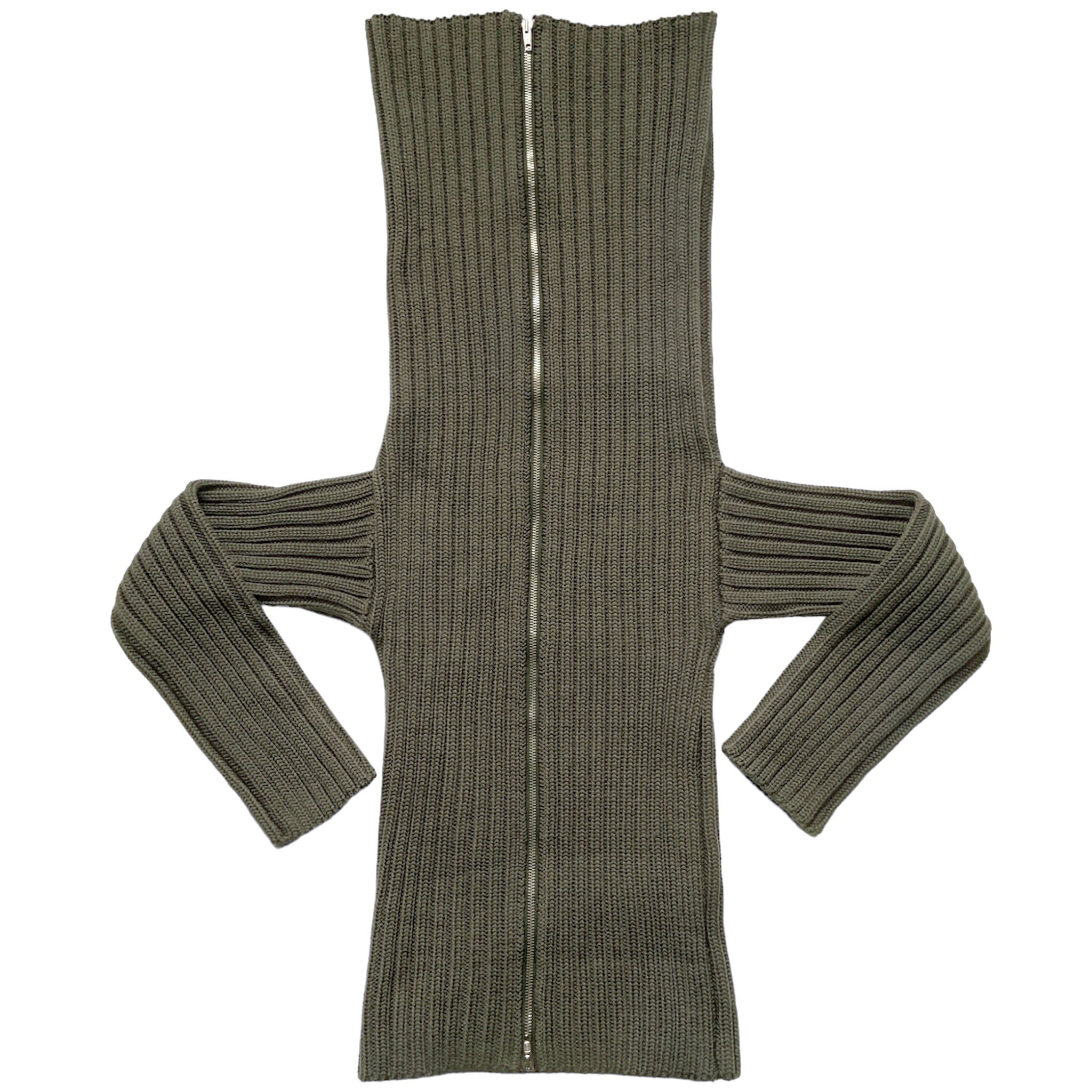 Maison Martin Margiela Fall 1998 'Flat' Collection Green Envelope Knit Jacket - 5