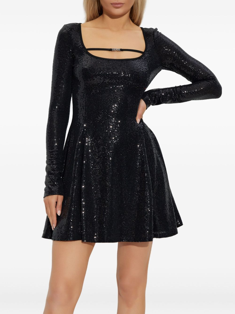 sequin-embellished mini dress - 3