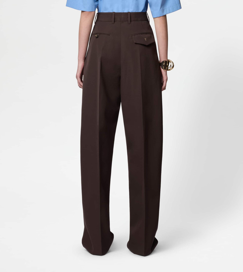 PANTS IN WOOL BLEND GABARDINE - BROWN 4