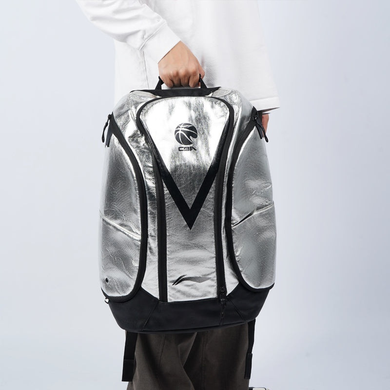 Li-Ning Li-Ning CBA All Star Player Backpack 'Silver Black' ABSR176-3 outlook