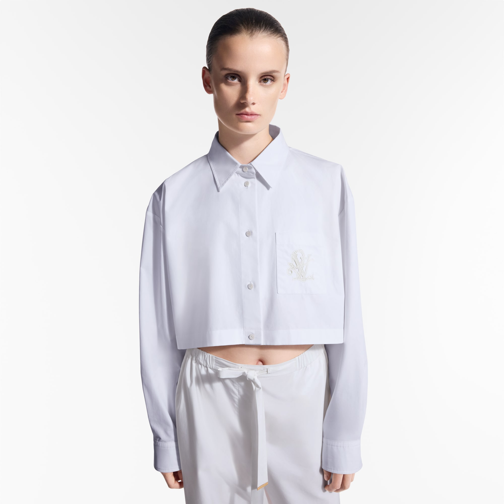 Broderie LV Cropped Shirt - 2