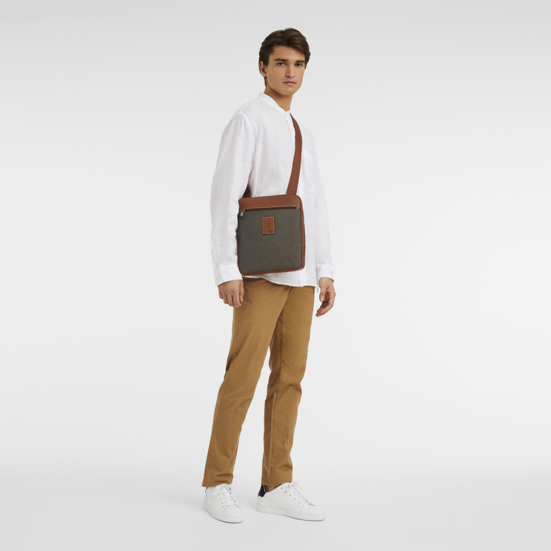 Longchamp Boxford M Crossbody bag Brown - Canvas outlook