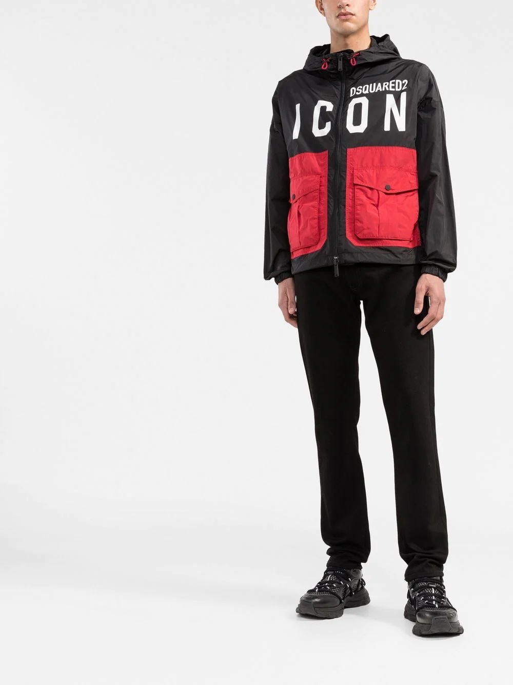 Icon colour-block logo-print jacket - 2