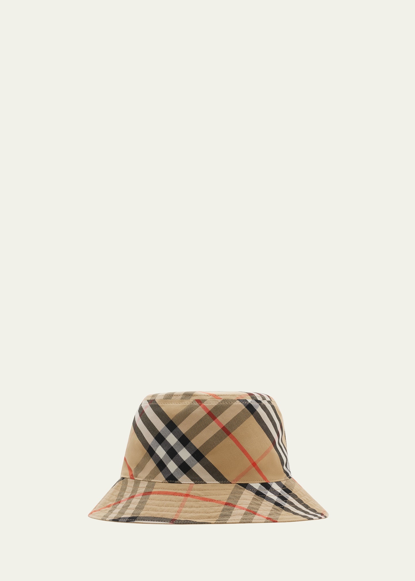 Gabardine Reversible Check-Print Bucket Hat - 2