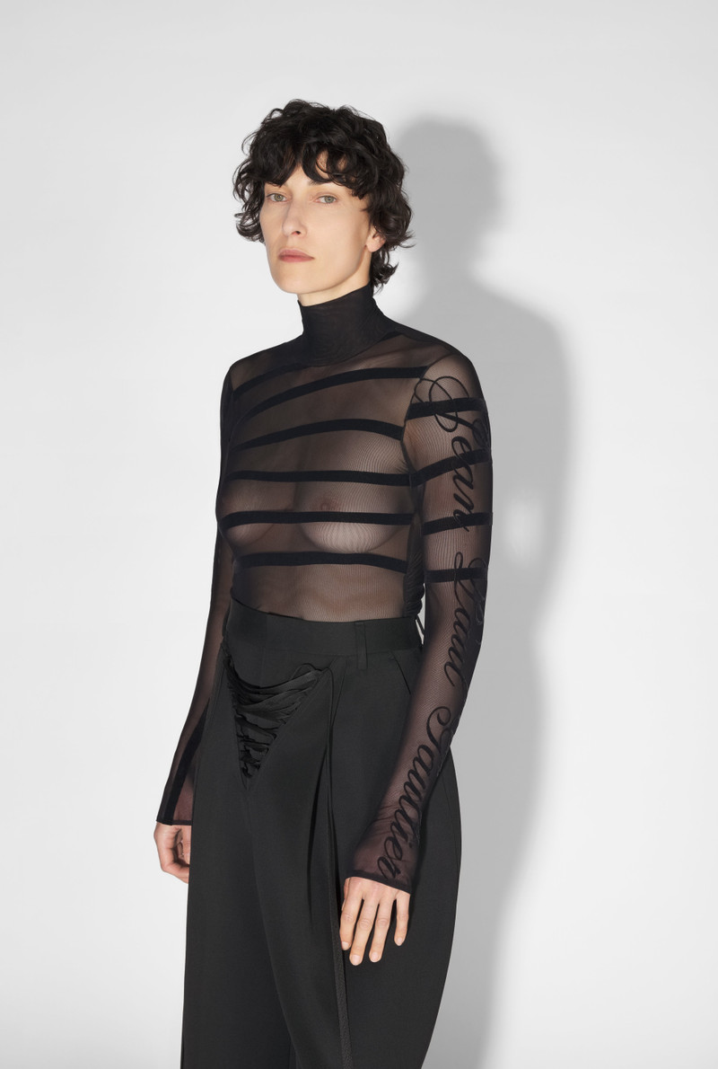 Jean Paul Gaultier THE STRIPED FLOCKED BODYSUIT outlook