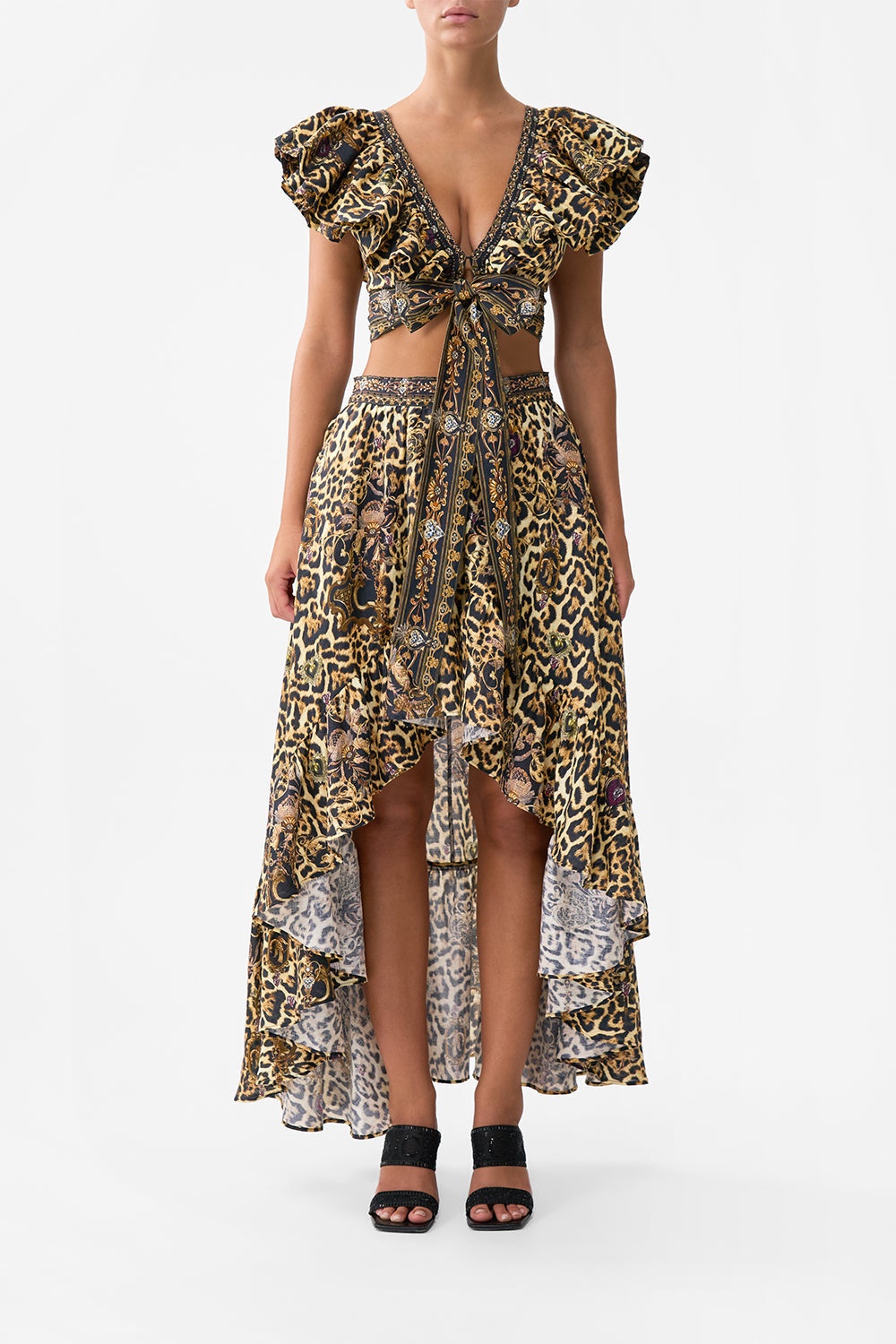 HIGH LOW RUFFLE SKIRT - 2