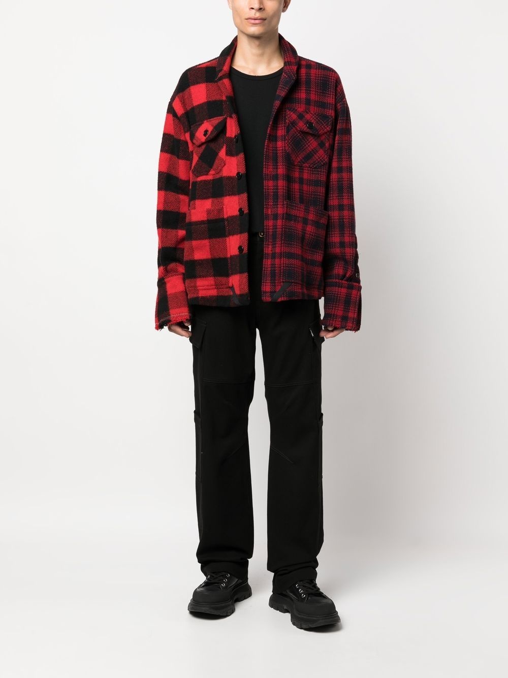 checked shirt jacket - 2