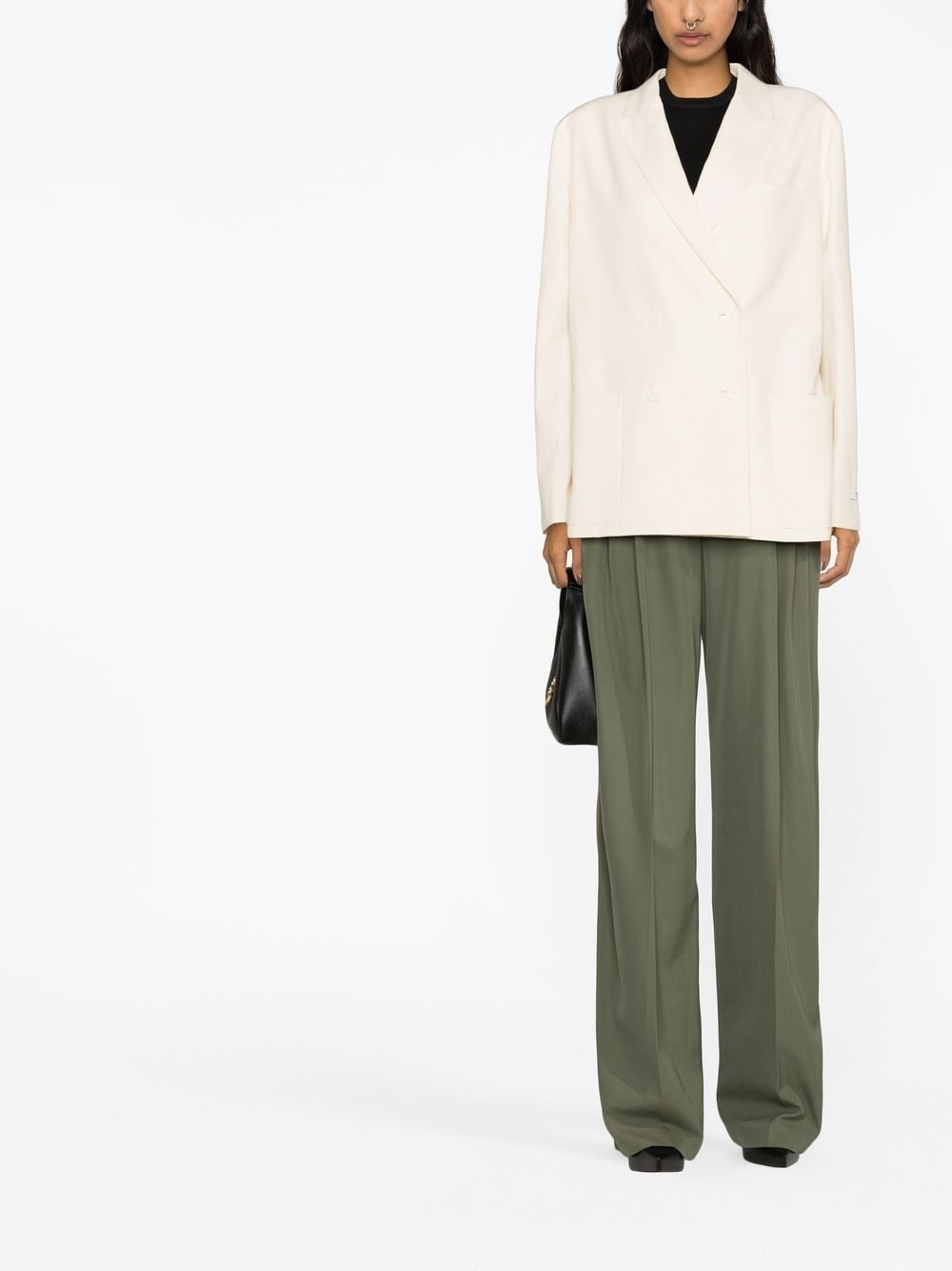 double-breasted button blazer - 2