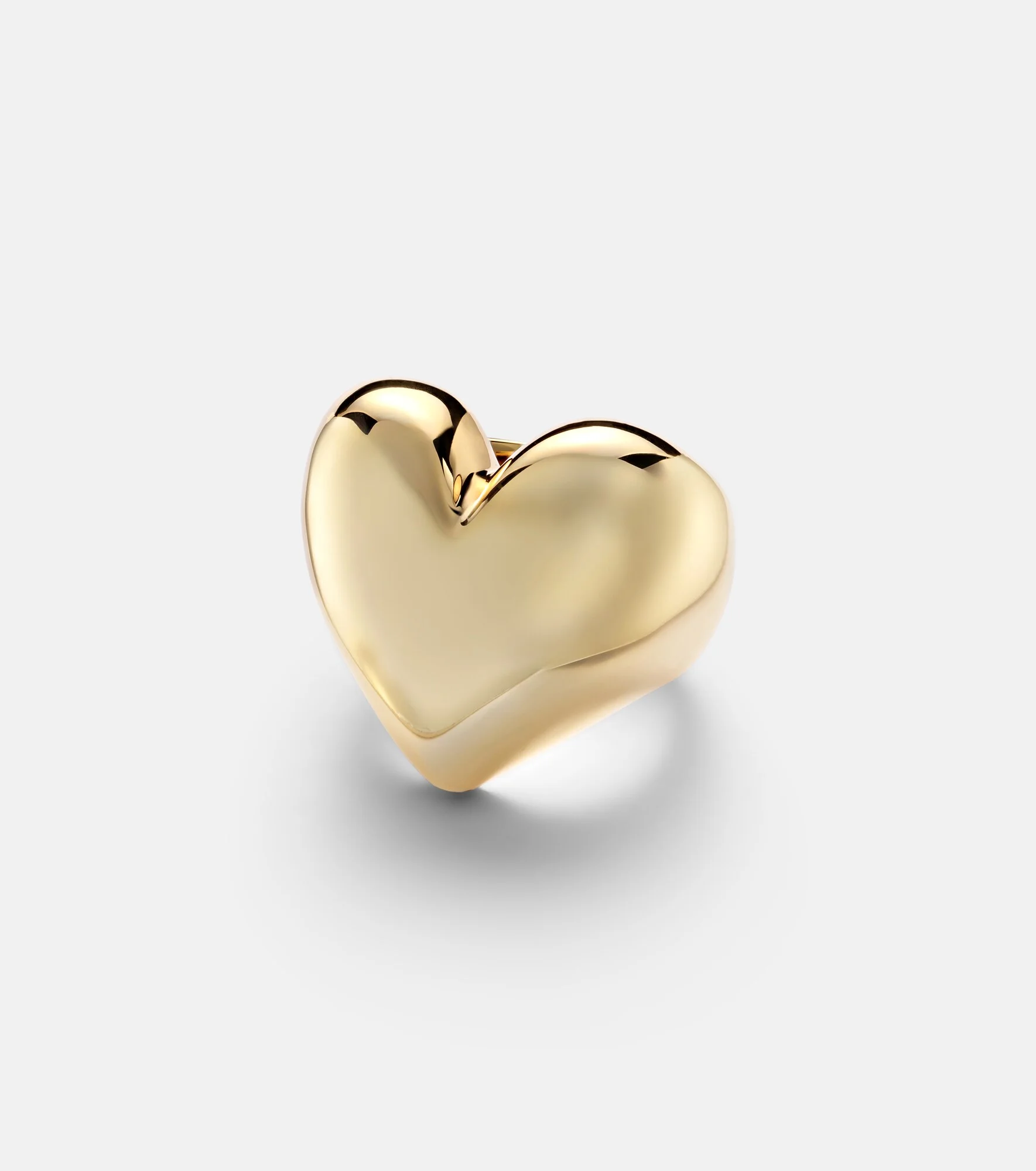 Puffy Heart 14kt gold-plated ring - 1