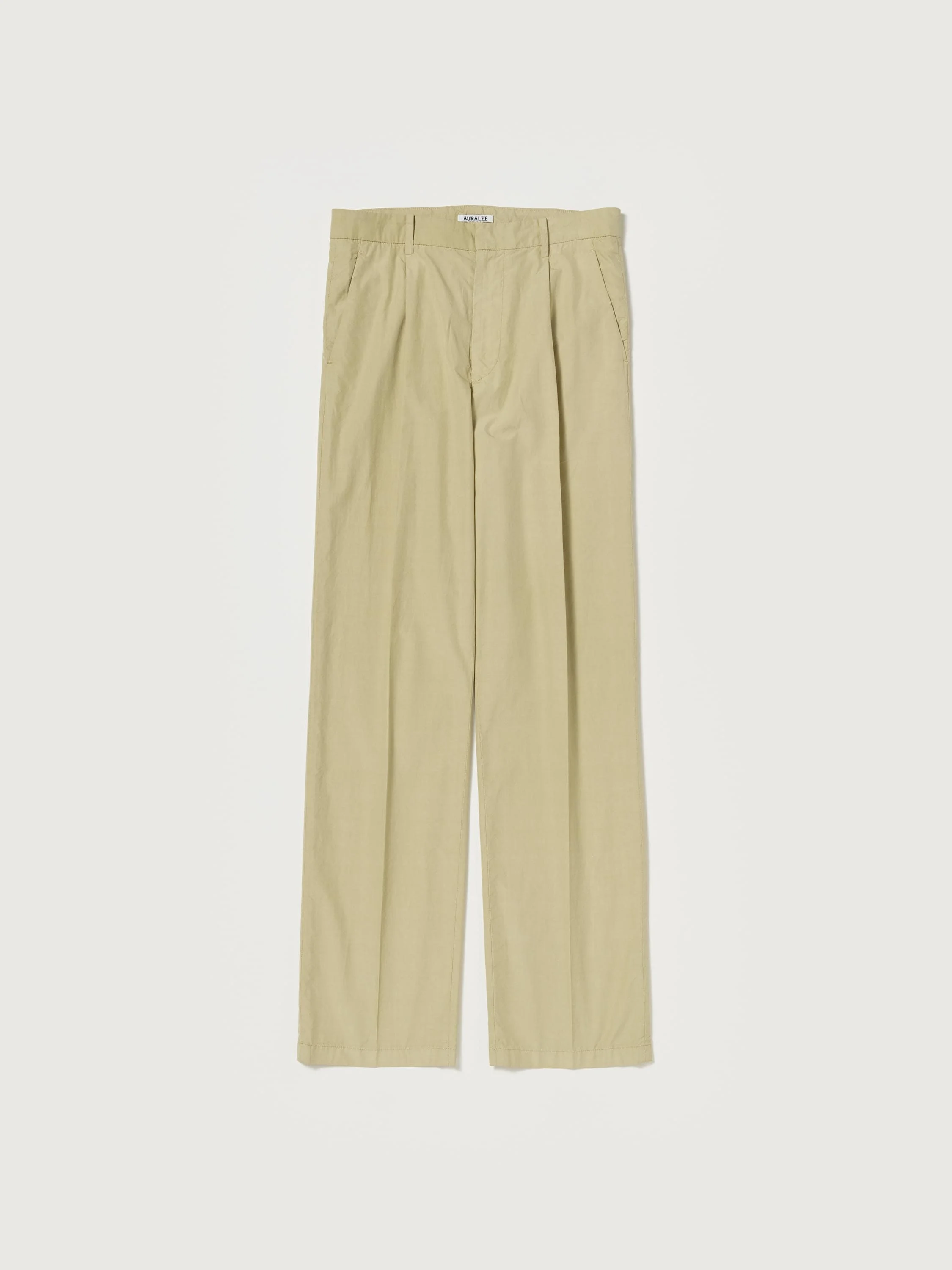 GARMENT-DYED FINX SHUTTLE WEATHER ONE-TUCK SLACKS - 1
