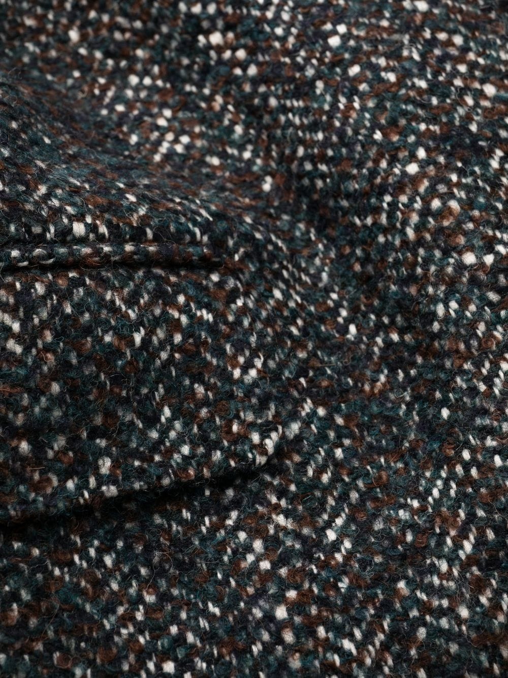 herringbone single-breasted coat - 7