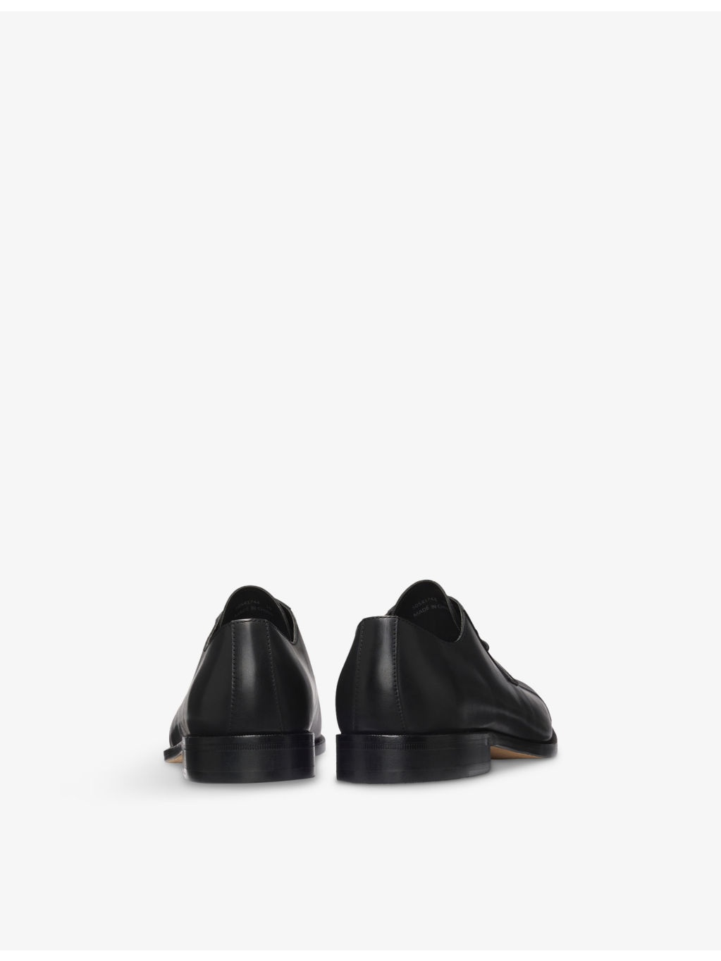 Debossed-Branded Leather Shoes - 5