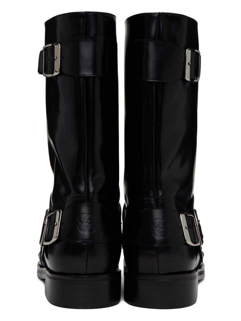 Black Stud Panel Boots 2