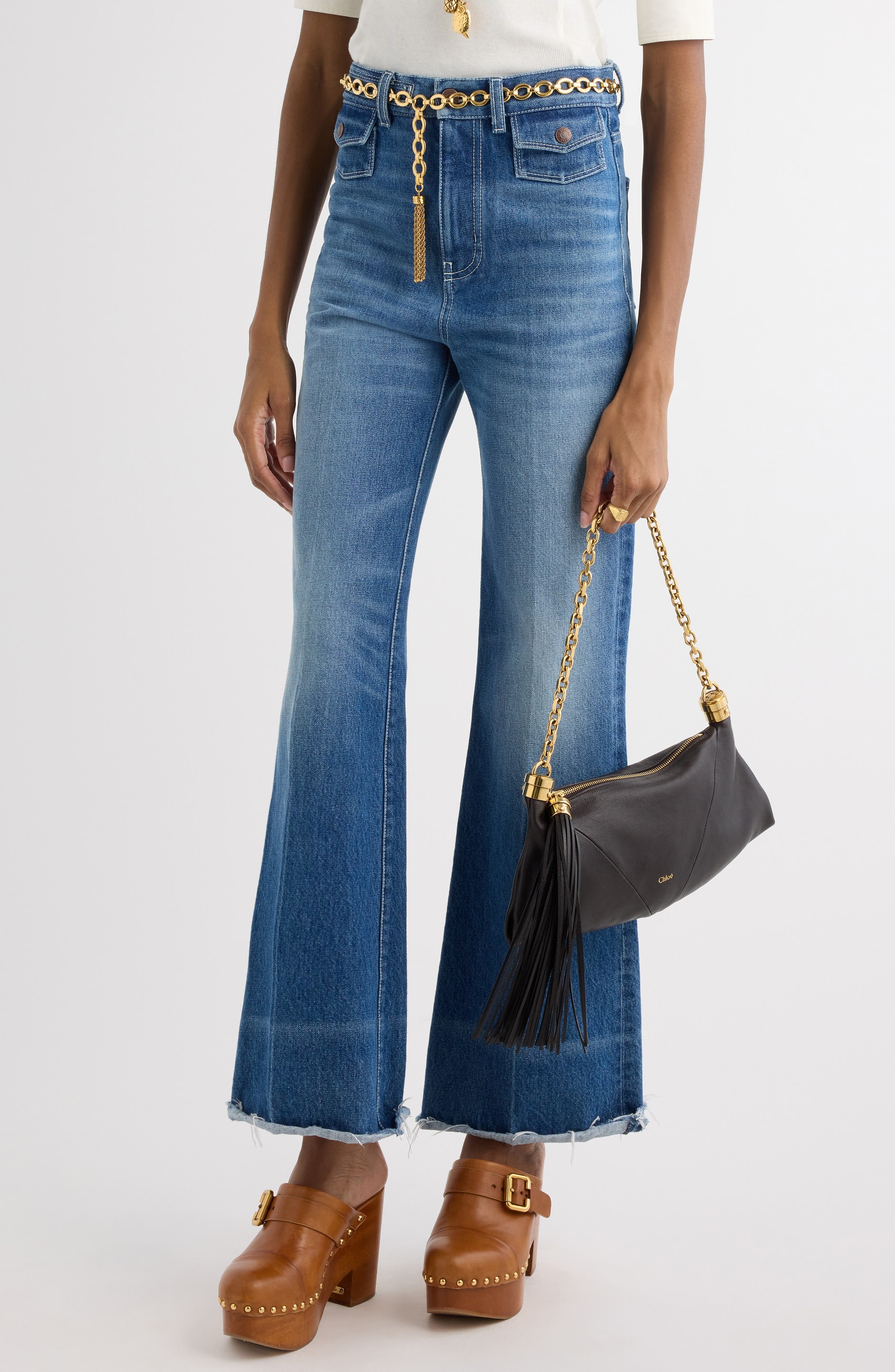 Chloé Small Foulard Shoulder Bag in Black at Nordstrom - 6