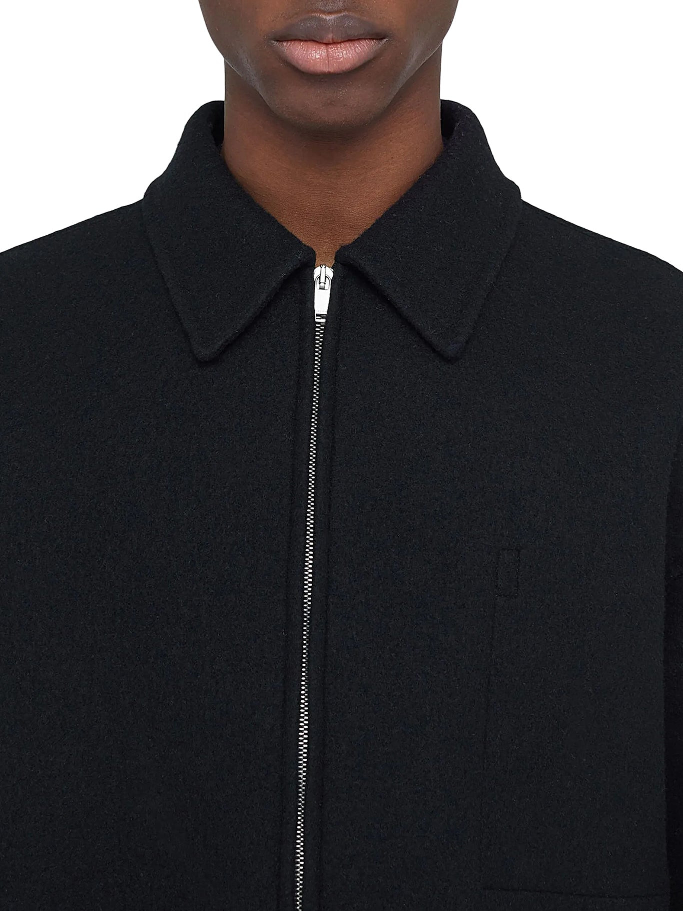 WOOL ZIP-UP OVERSHIRT - 5