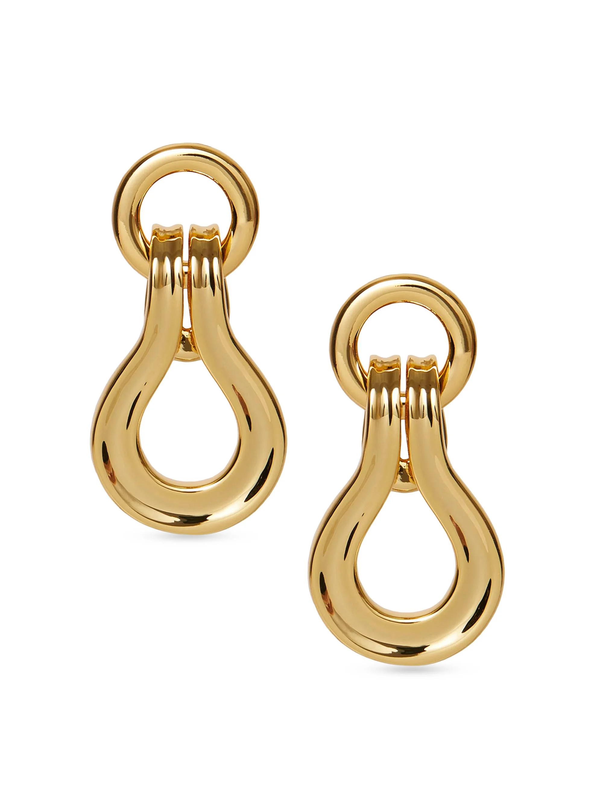 Women's 14K-Gold-Plated Buckle Drop Earrings - Gold - 1