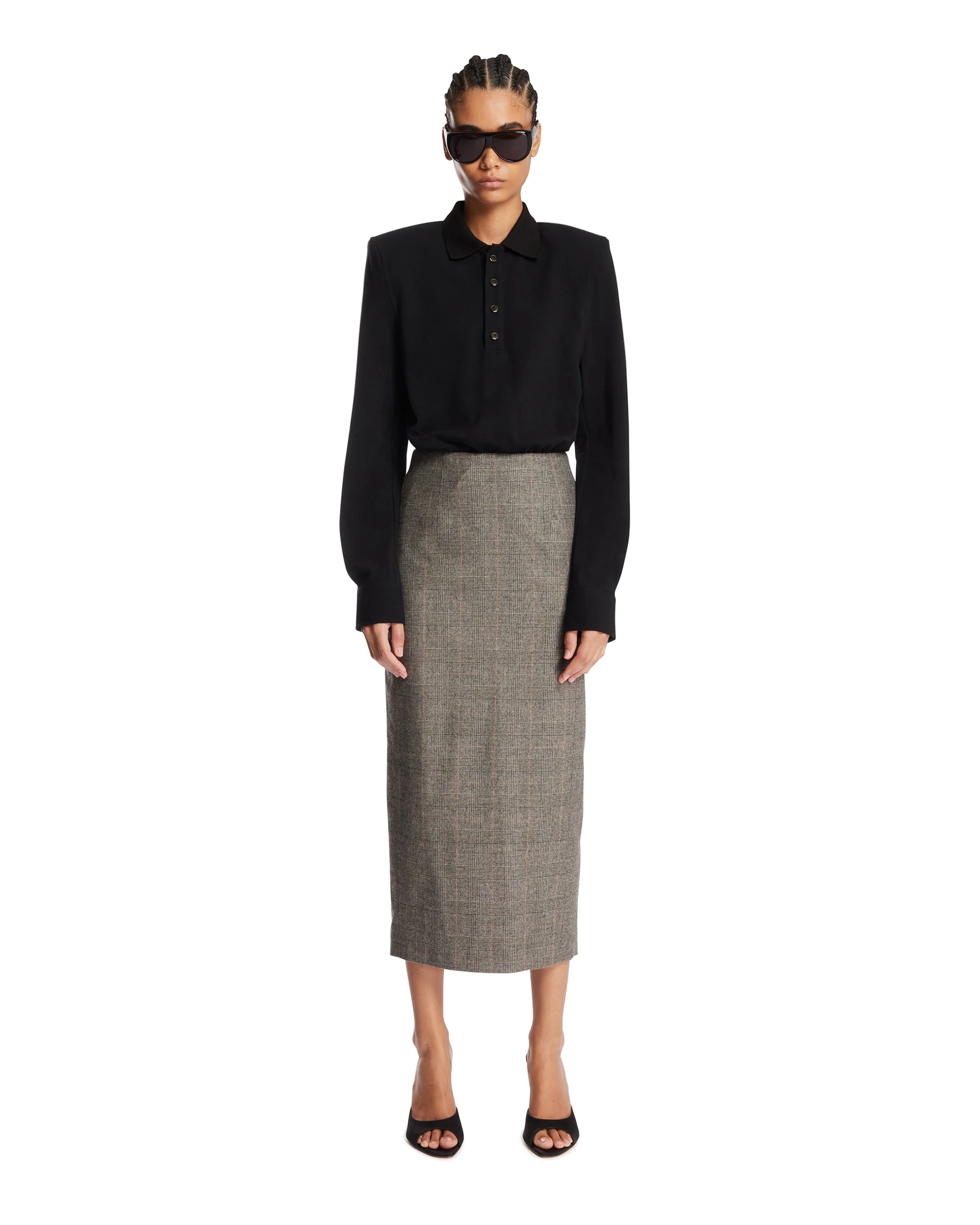 Black and Gray Polo Dress - 1